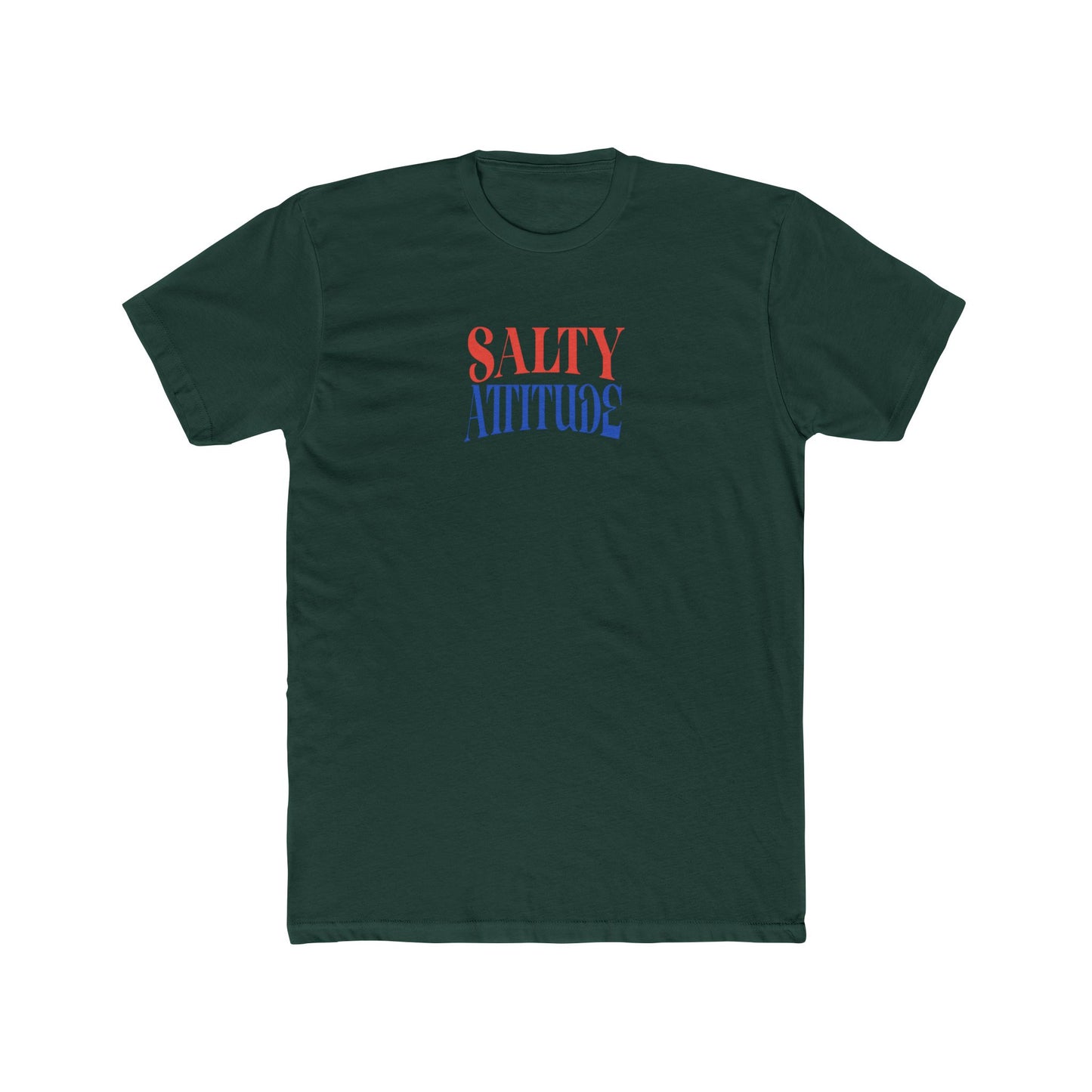 Graphic Tee — “Salty Attitude” Front & “Just the Tip” Tropical Back T-Shirt