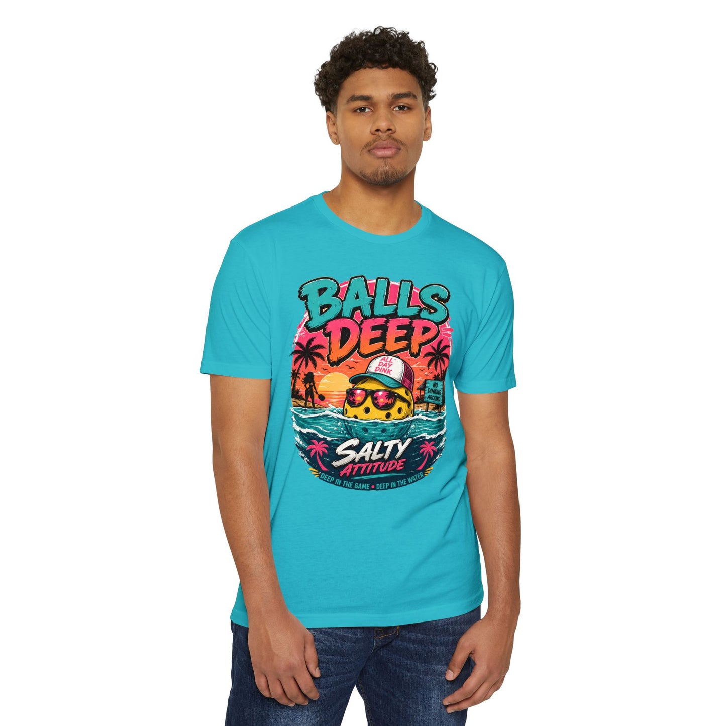 Beach  T-Shirt — "Balls Deep" Salty Attitude Summer Tee