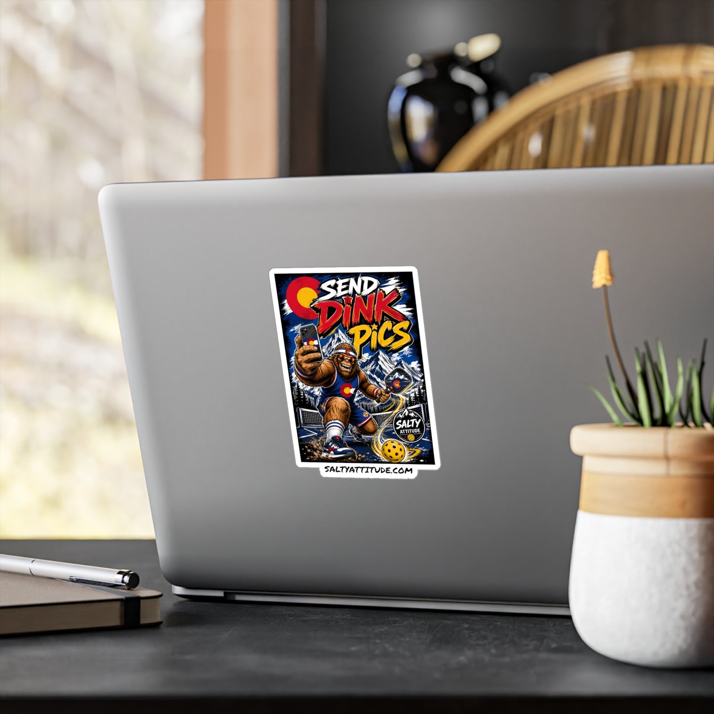Send Dink Pics Pickleball Sticker — Funny Colorado Sasquatch Vinyl Decal