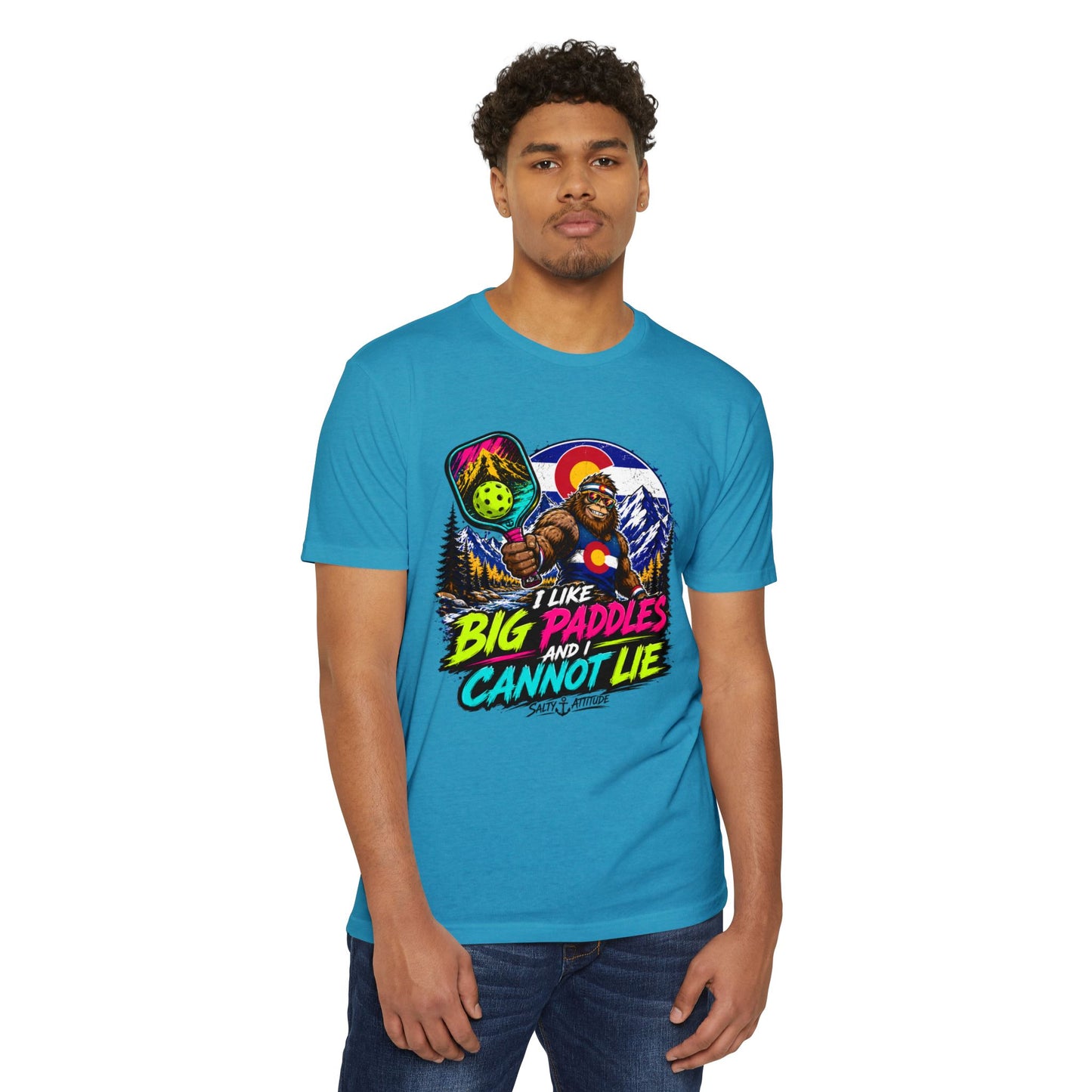 Pickleball T-Shirt — "I Like Big Paddles and I Cannot Lie" Retro Graphic