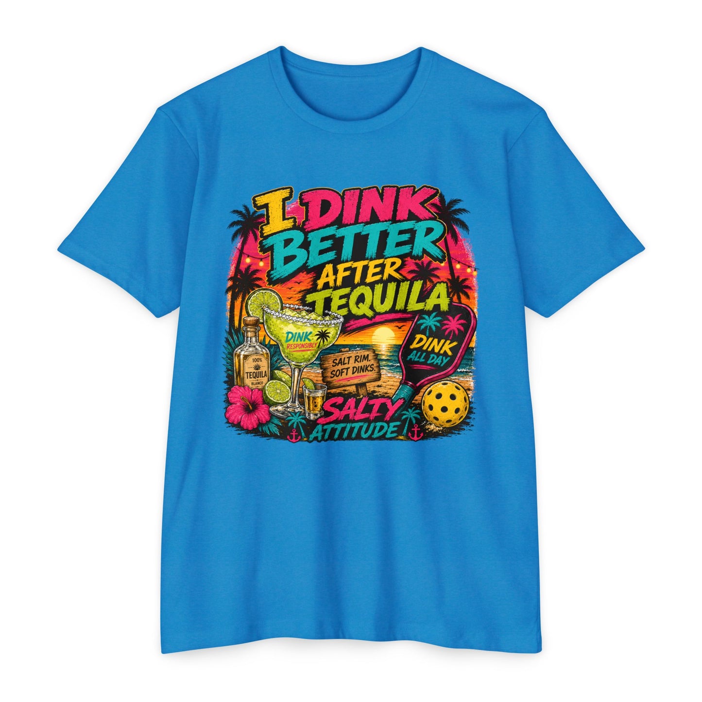I Drink Better After Tequila T-Shirt — Salty Attitude Tropical Party Tee