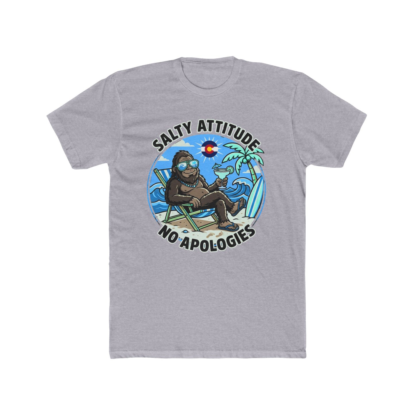 Salty Attitude T-Shirt — 'Salty Attitude No Apologies' Beach Vibes Tee