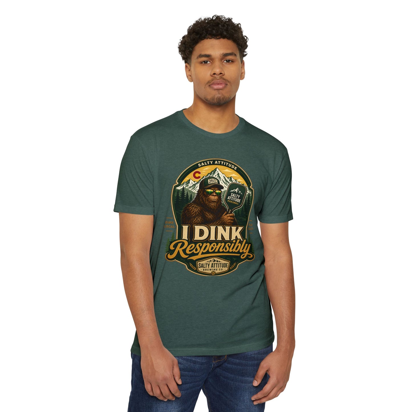 I Dink Responsibly T-Shirt — Funny Salty Attitude Pickleball Graphic Tee