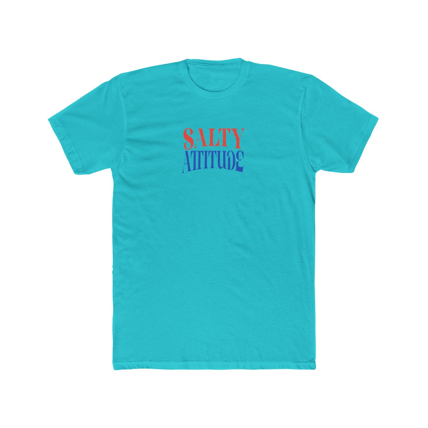 Graphic Tee — “Salty Attitude” Front & “Just the Tip” Tropical Back T-Shirt