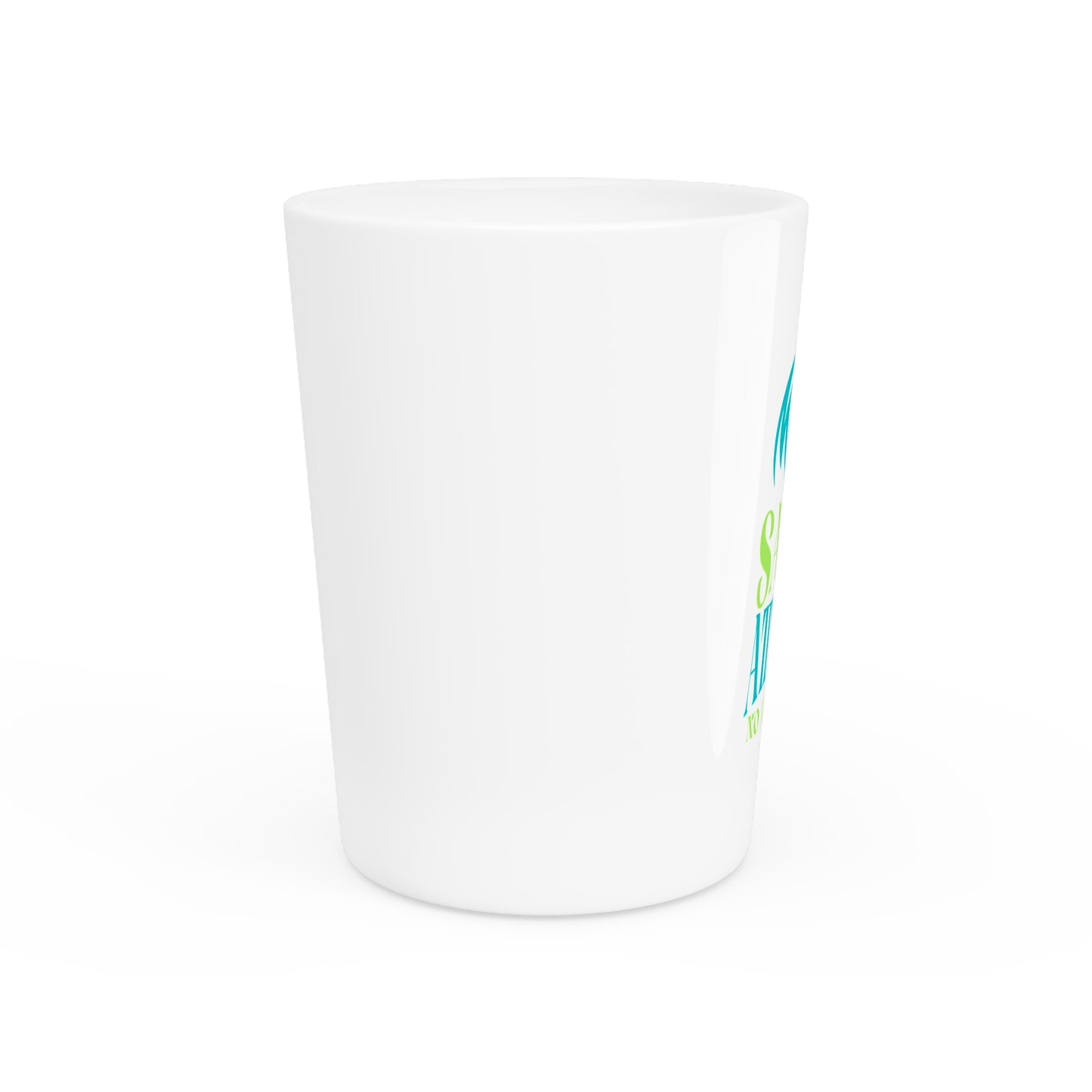 Salty Attitude Shot Glass, Fun Beach Barware, Tropical Party Glass,