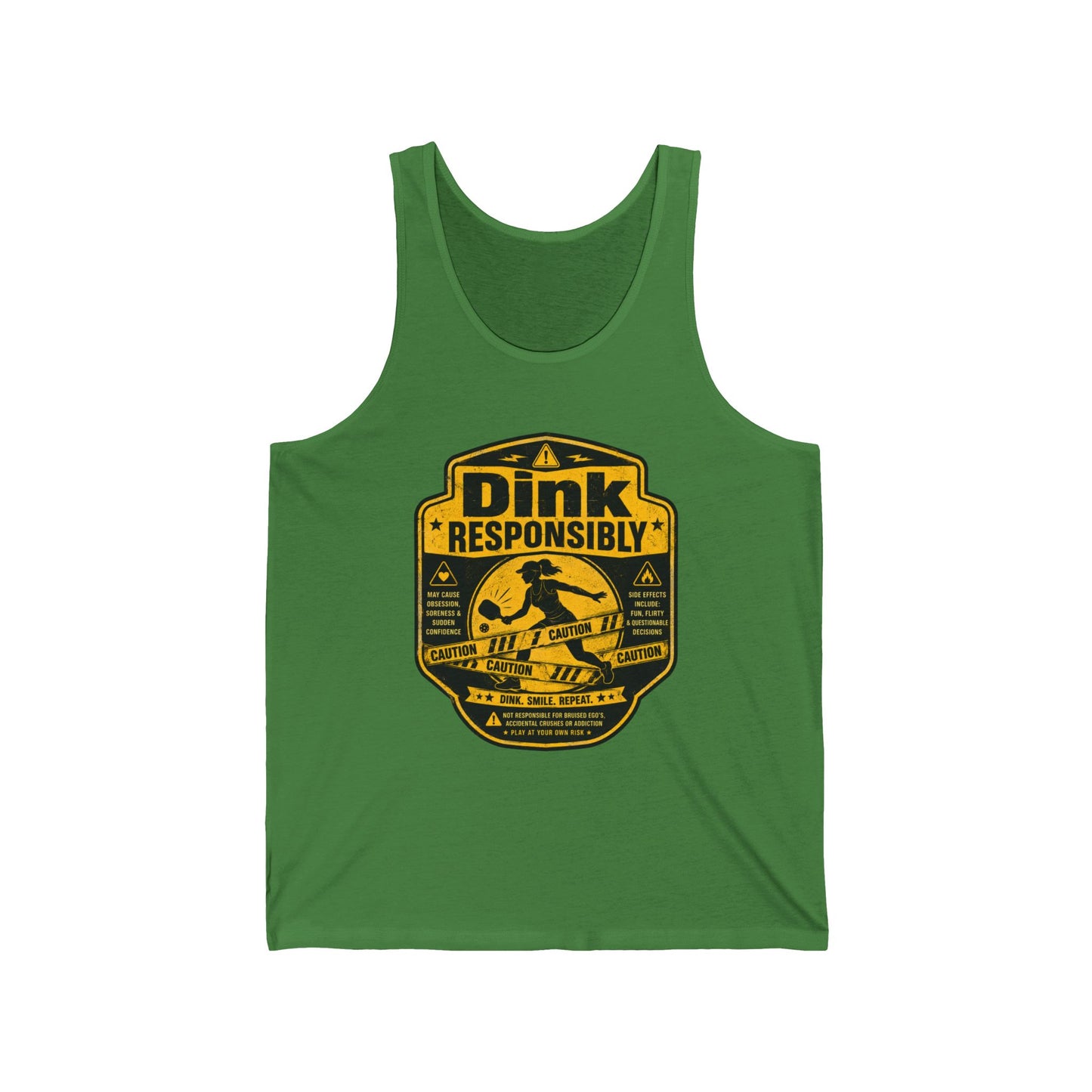 Dink Responsibly Pickleball Tank Top – 'Salty' Back Logo, Casual Sportswear
