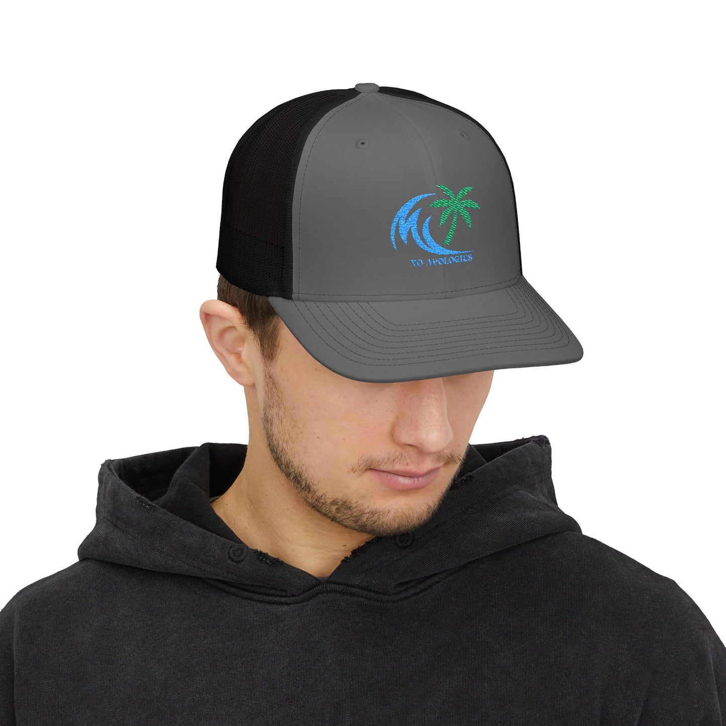 Palm Tree Wave No Apologies - Snapback Cap | Trucker Mesh Hat