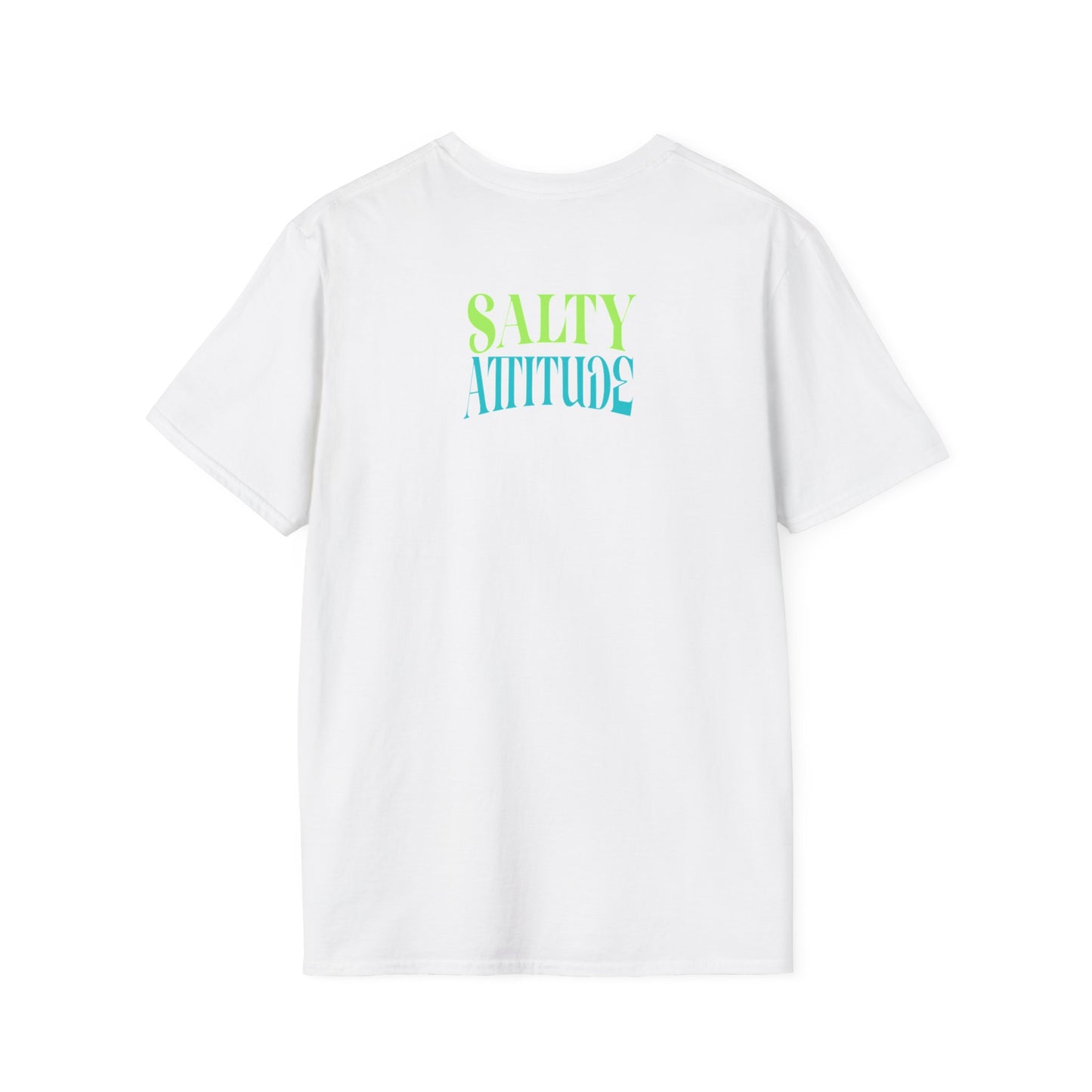 Salty Attitude Beach T-Shirt — Coastal Vacation Shirt with Boat & Palm Icons