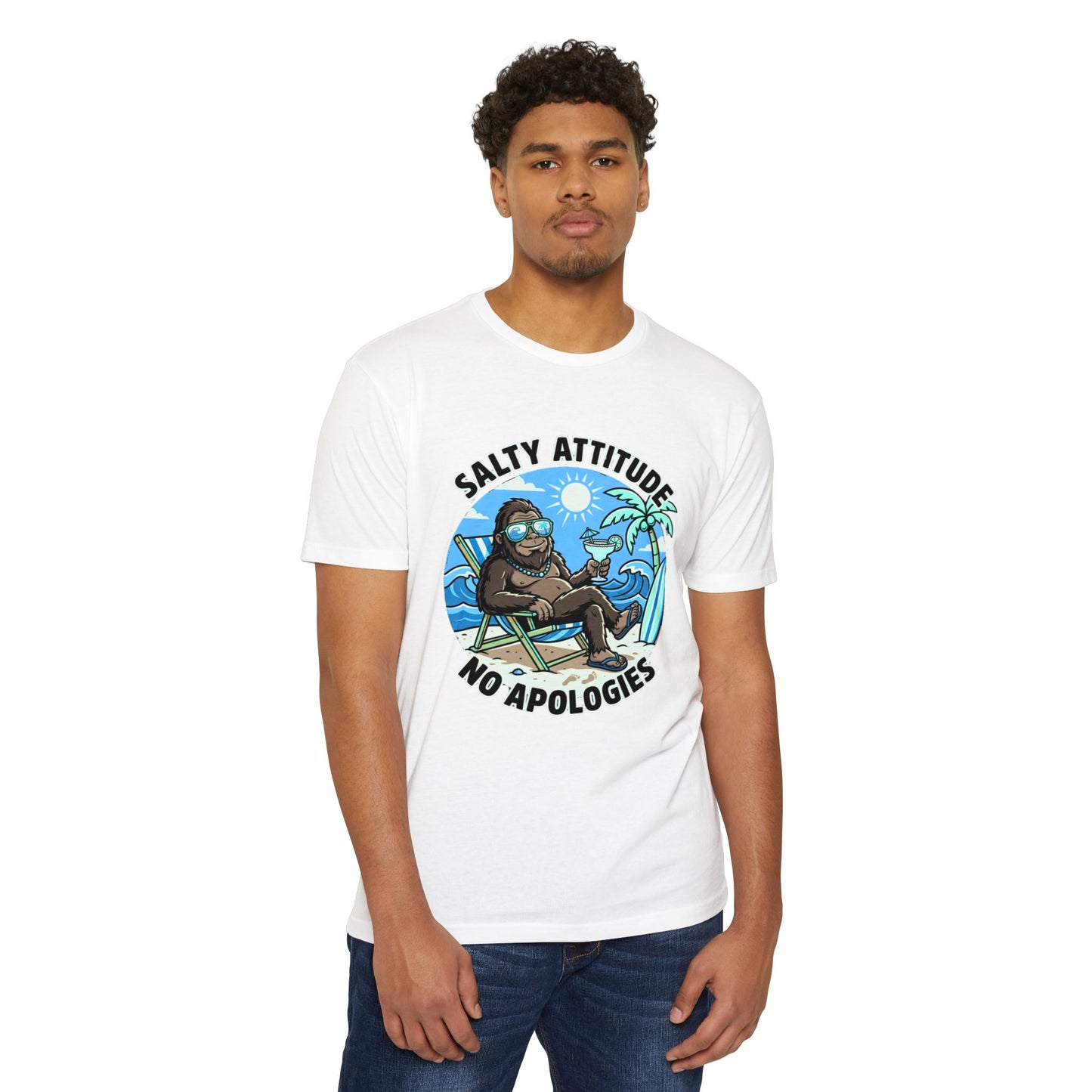 Big Foot — "Salty Attitude, No Apologies" Beach Graphic Tee