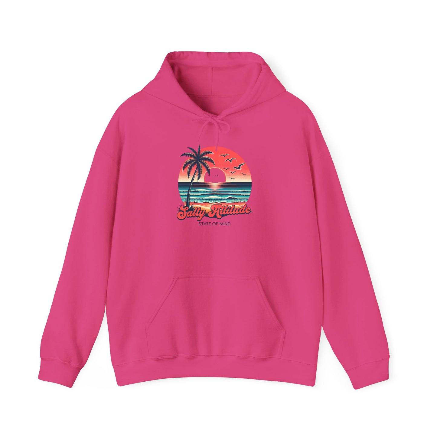 Salty Attitude Hoodie, Coastal Vibe Pullover, Beach Lover Sweatshirt,