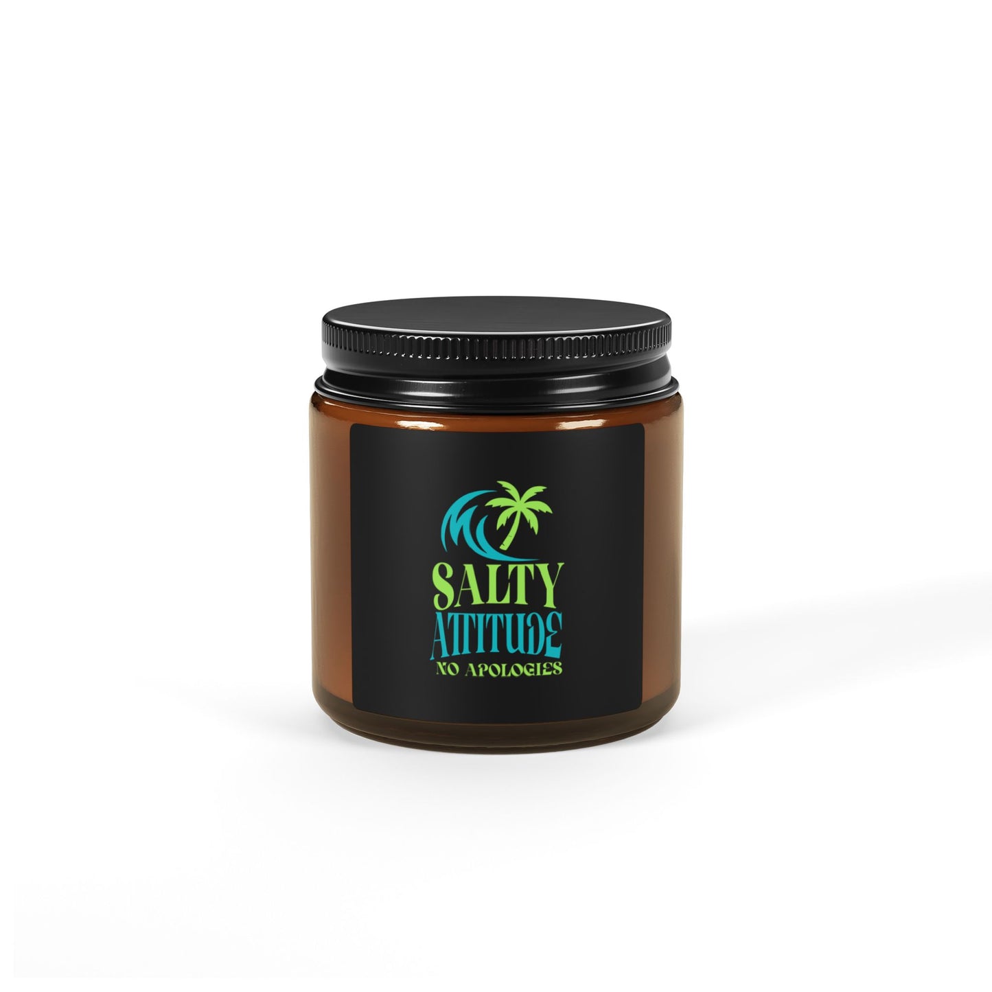 Soy Candle - "Salty Attitude" Amber Jar (Beach Scented, Multi-Size)