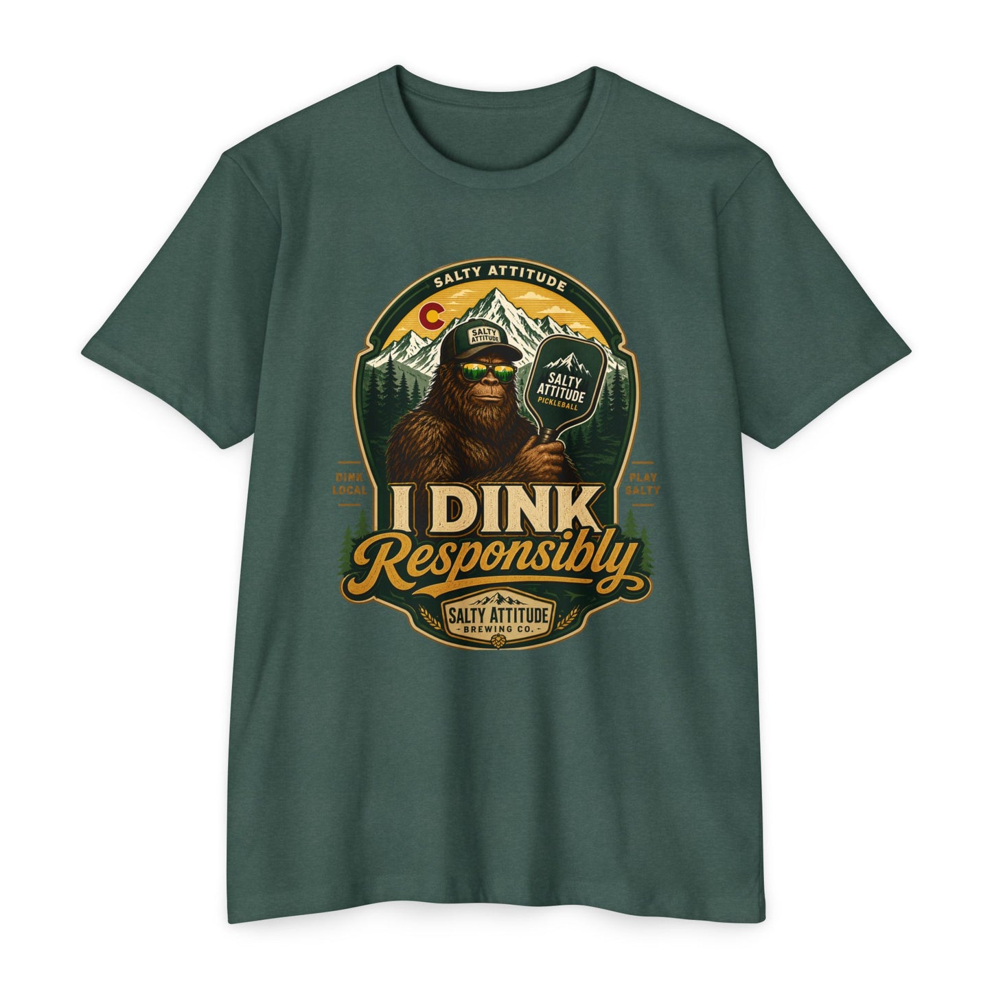 I Dink Responsibly T-Shirt — Funny Salty Attitude Pickleball Graphic Tee