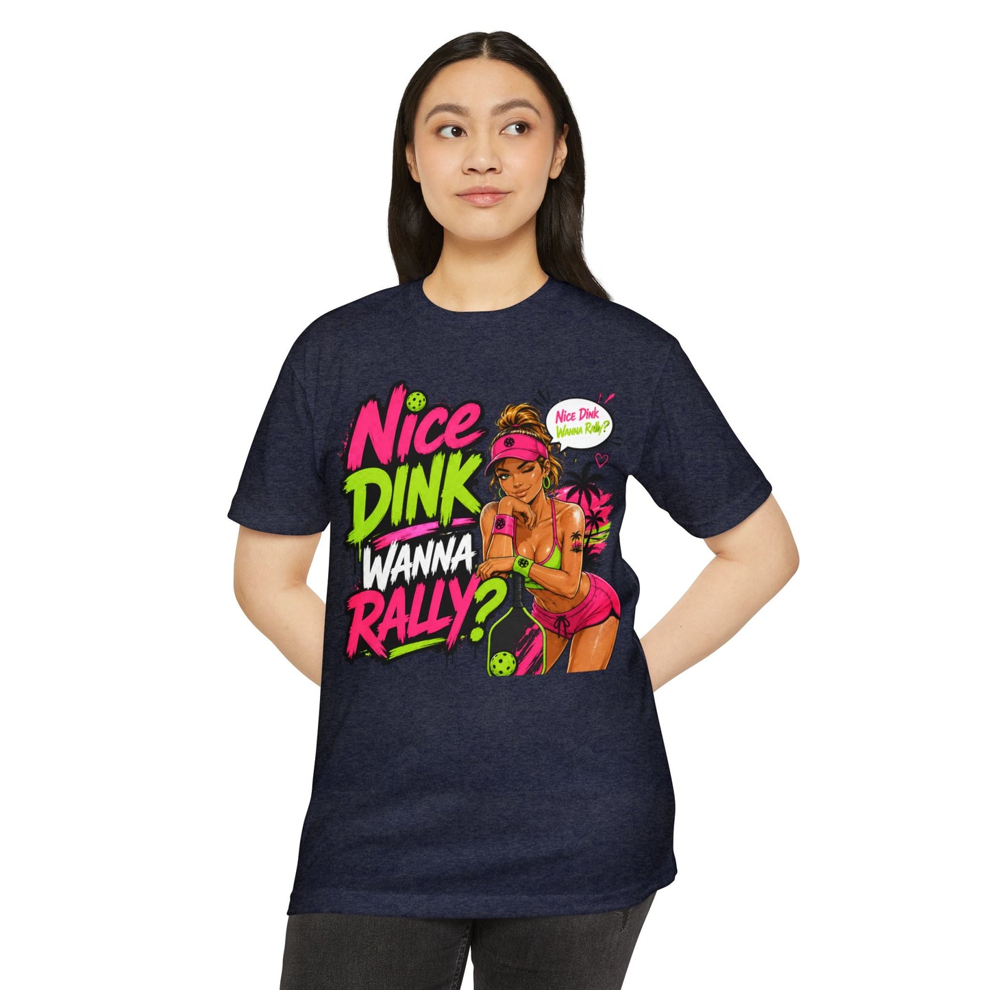 Beach Volleyball Tee — "Nice Dink Wanna Rally?" Graphic T‑Shirt (Salty Attitude)