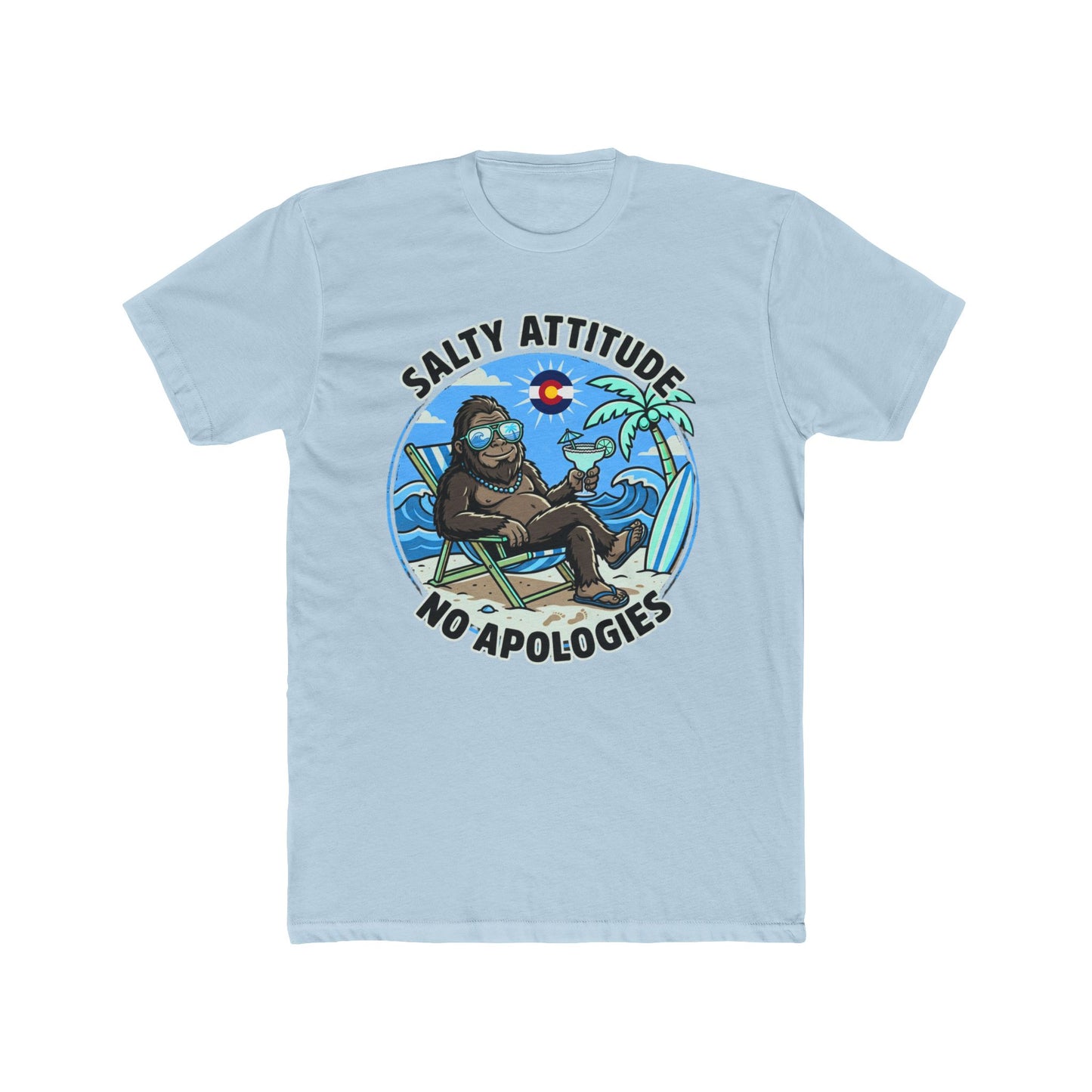 Salty Attitude T-Shirt — 'Salty Attitude No Apologies' Beach Vibes Tee