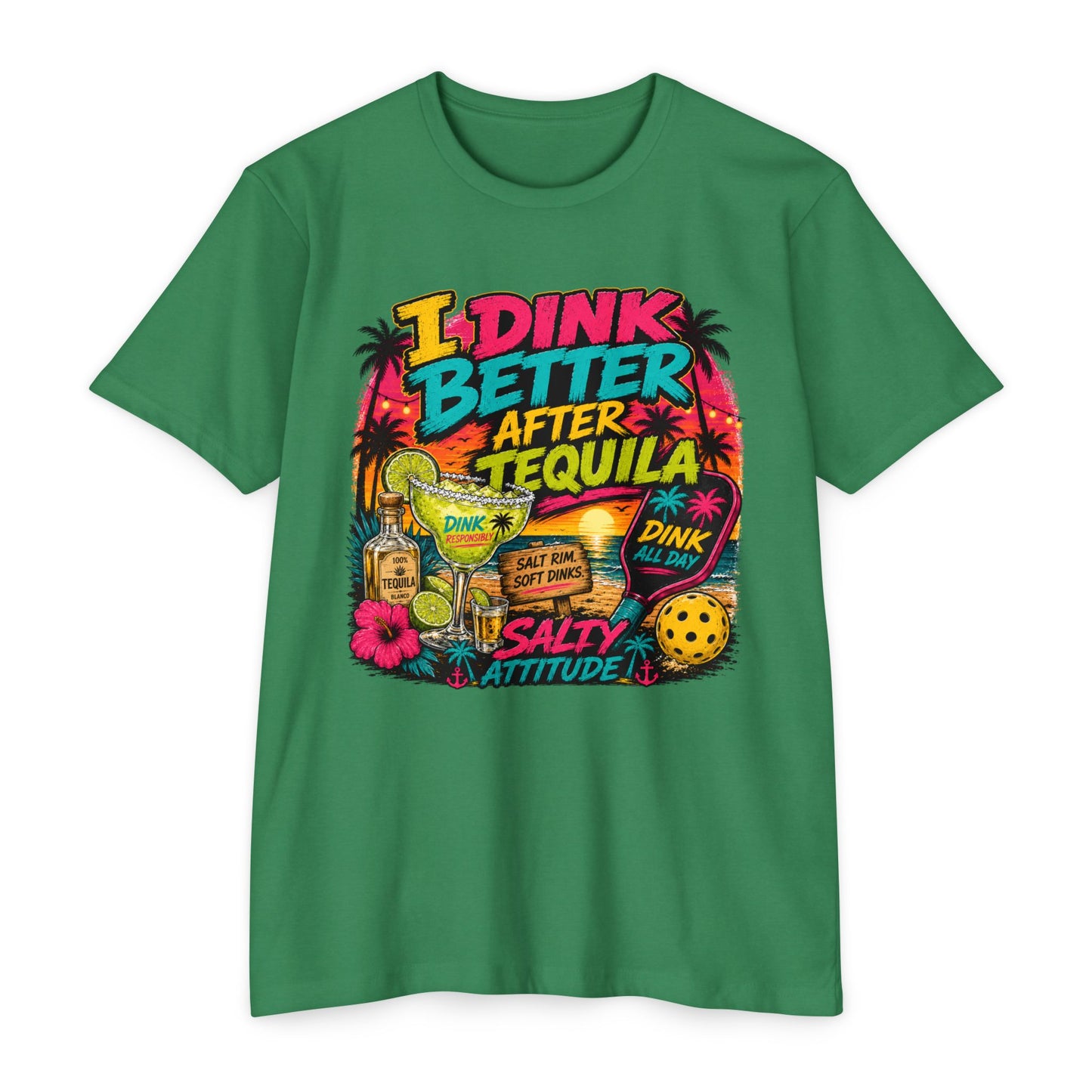 I Drink Better After Tequila T-Shirt — Salty Attitude Tropical Party Tee
