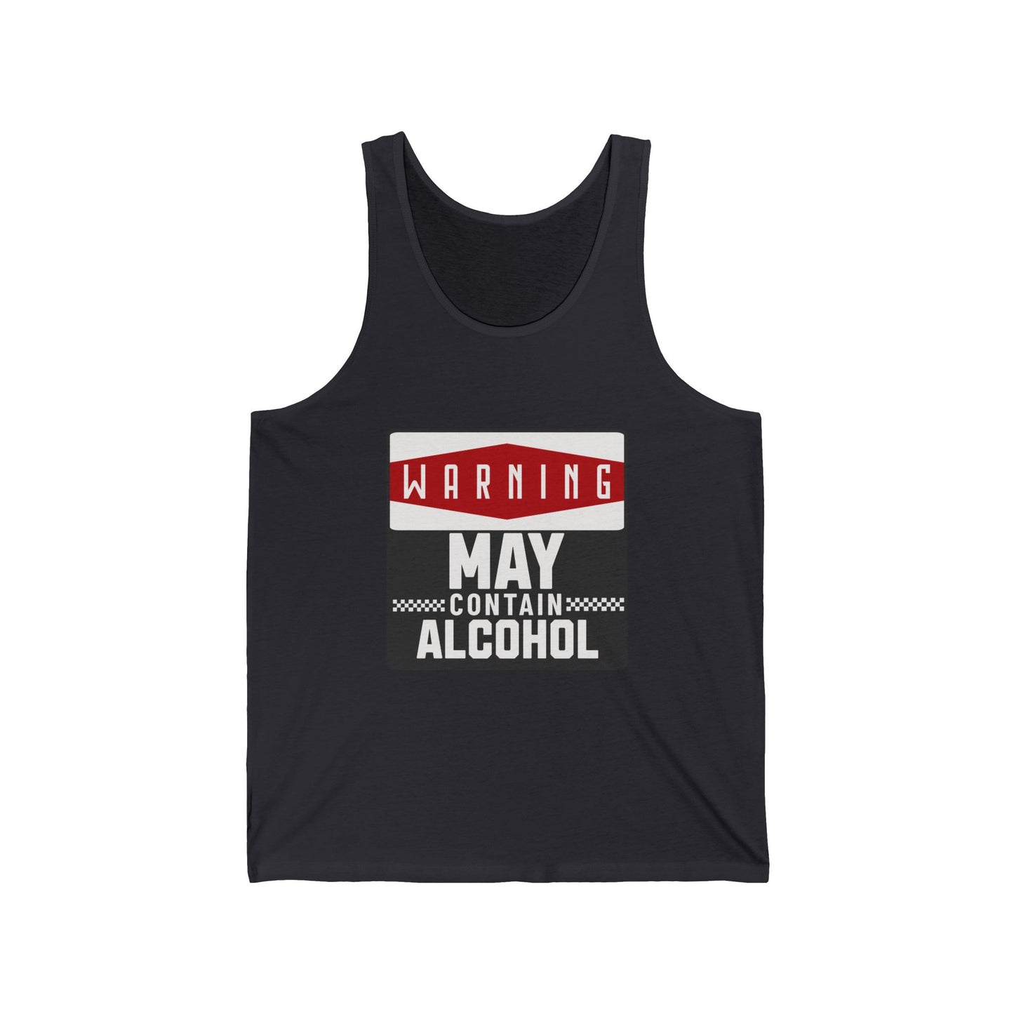 Warning: May Contain Alcohol Tank Top — Funny Bar Party Summer Beach Vest