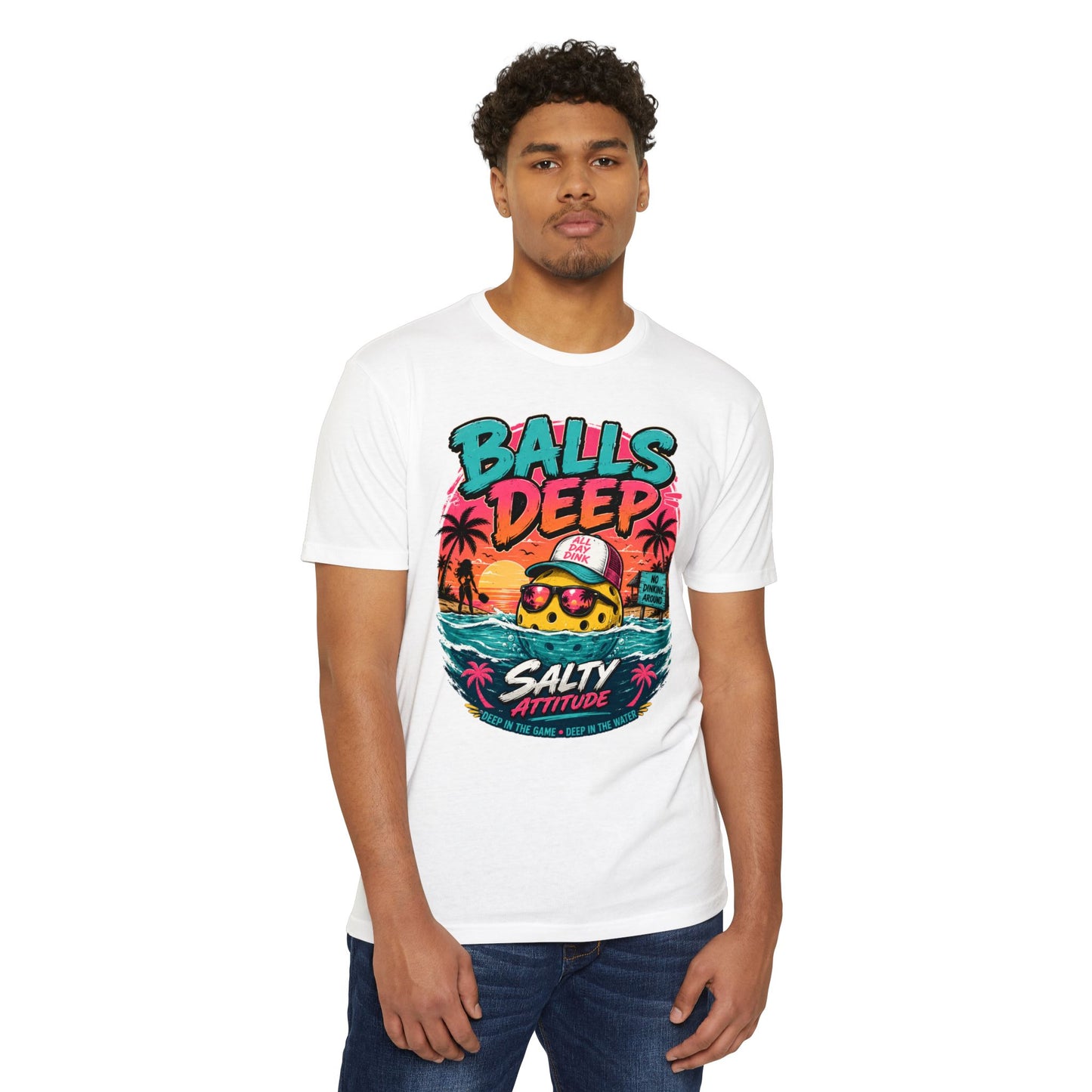 Beach  T-Shirt — "Balls Deep" Salty Attitude Summer Tee