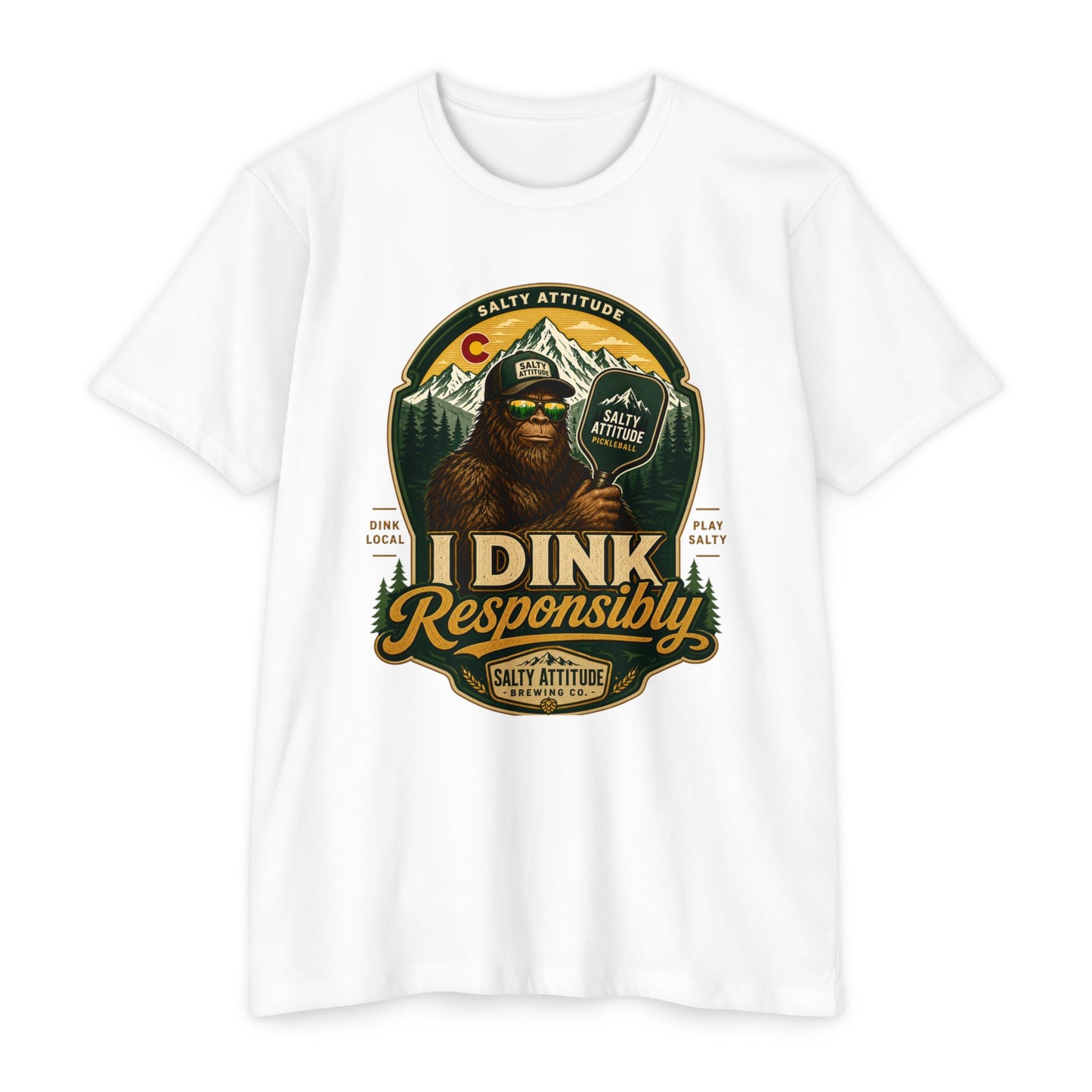 I Dink Responsibly T-Shirt — Funny Salty Attitude Pickleball Graphic Tee