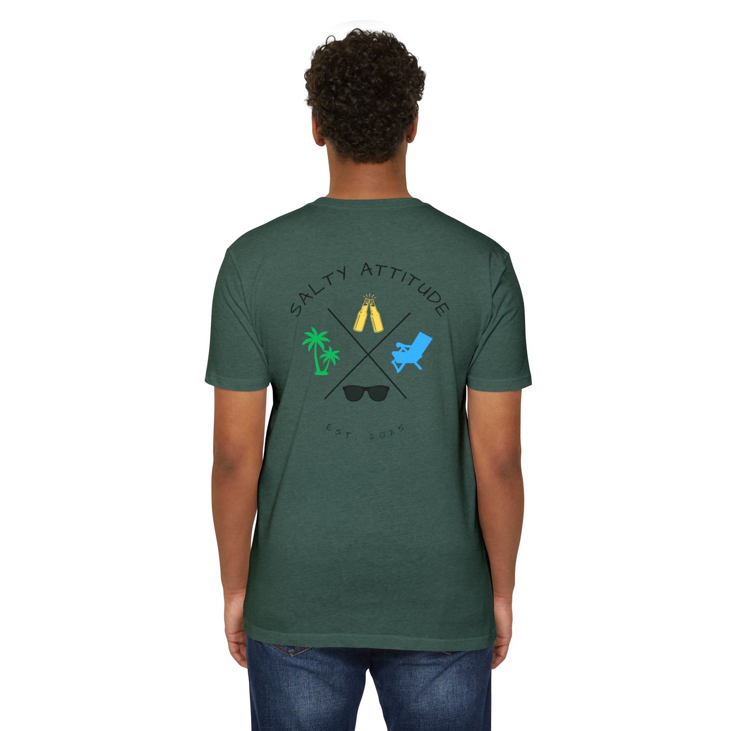 Salty Attitude Beach T-Shirt — Tropical Vacation Graphic Tee