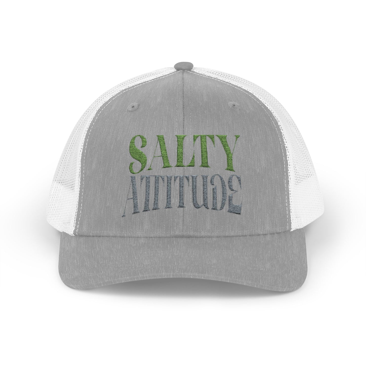 Salty Attitude Snapback Trucker Cap — Beachy, Sassy Mesh Hat for Coastal Lovers