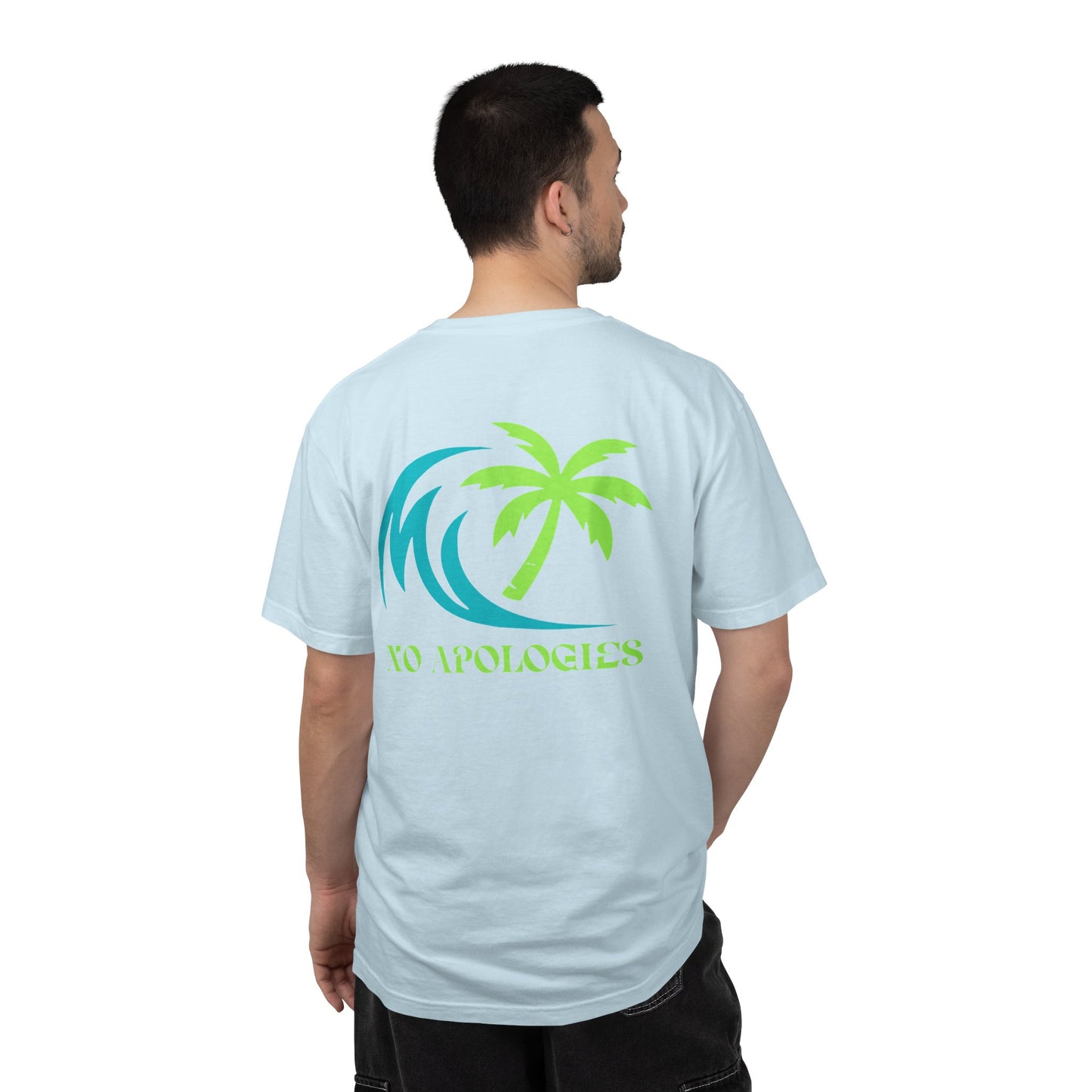 No Apologies Palm Wave T-shirt | Coastal Vibes Beach Tee