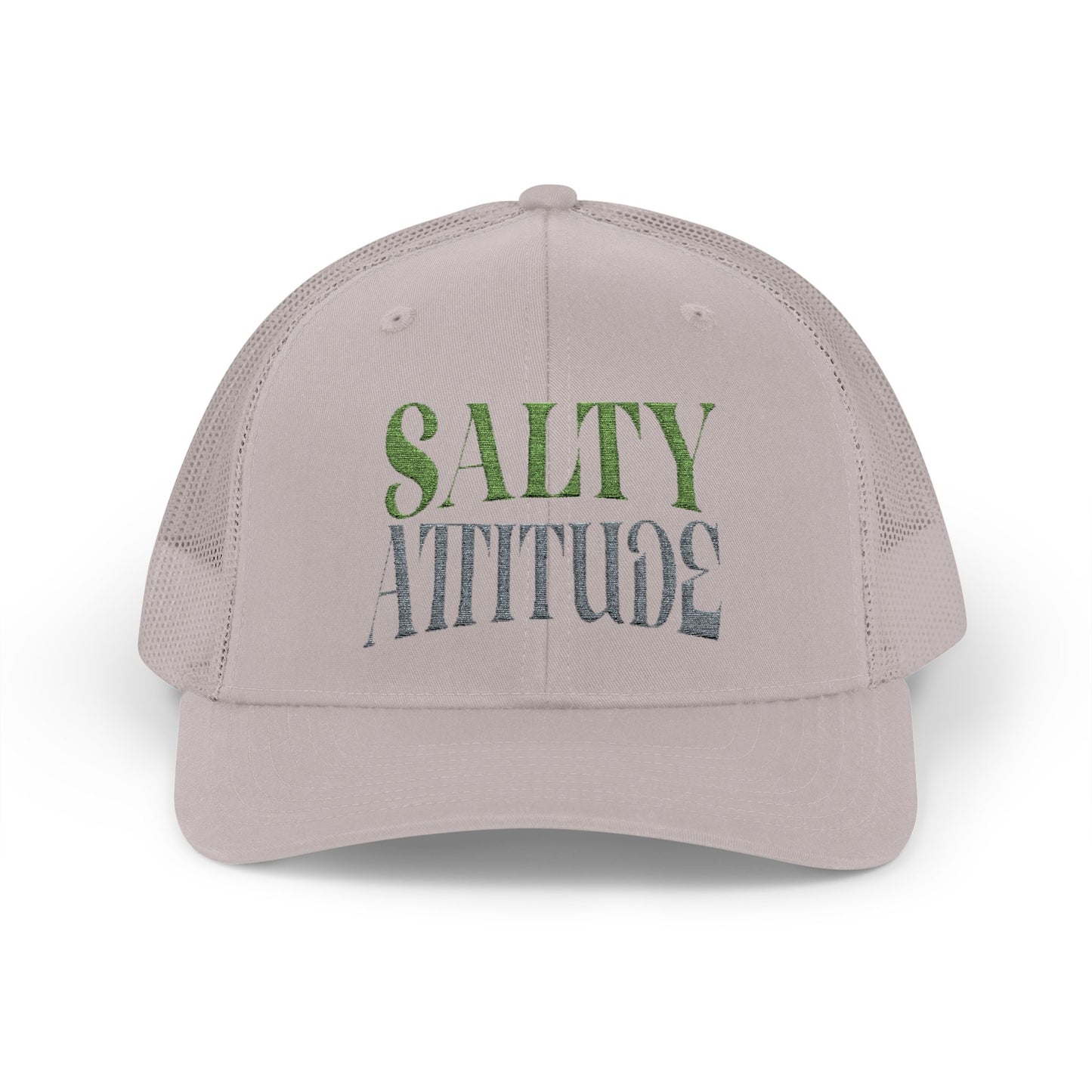 Salty Attitude Snapback Trucker Cap — Beachy, Sassy Mesh Hat for Coastal Lovers