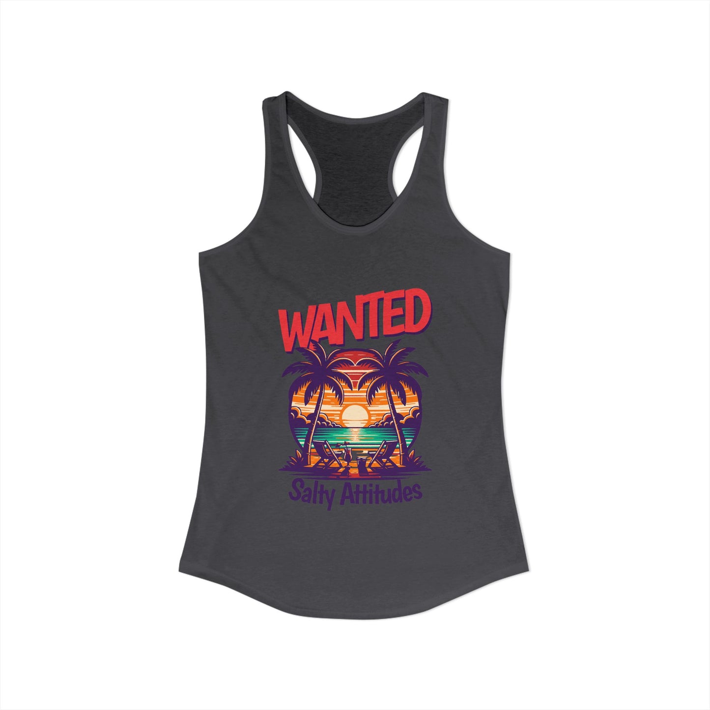 Wanted Salty Attitudes Summer Shirt, Beachwear, Women's Tropical Tank Top