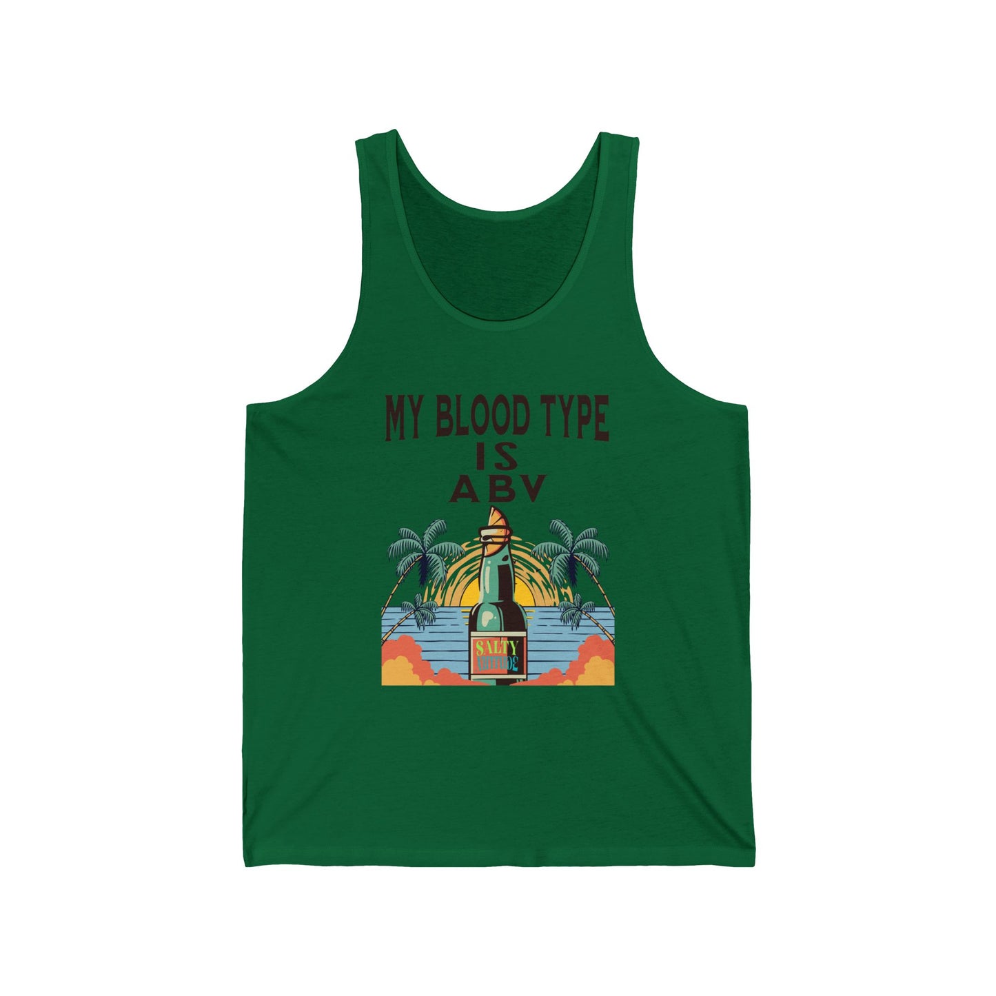 My Blood Type Is ABV Tank Top — Funny Beer Beach Graphic Tank