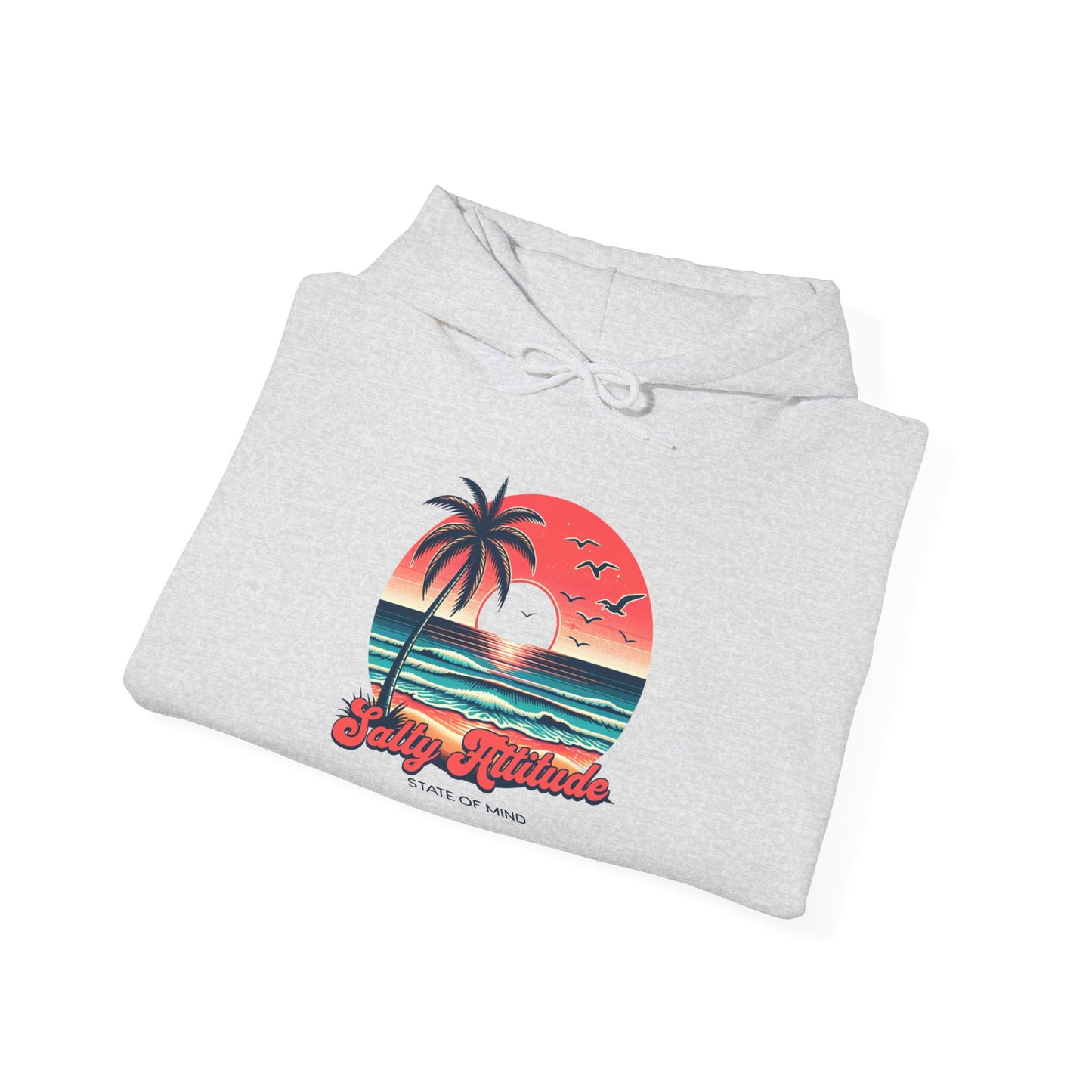 Salty Attitude Hoodie, Coastal Vibe Pullover, Beach Lover Sweatshirt,
