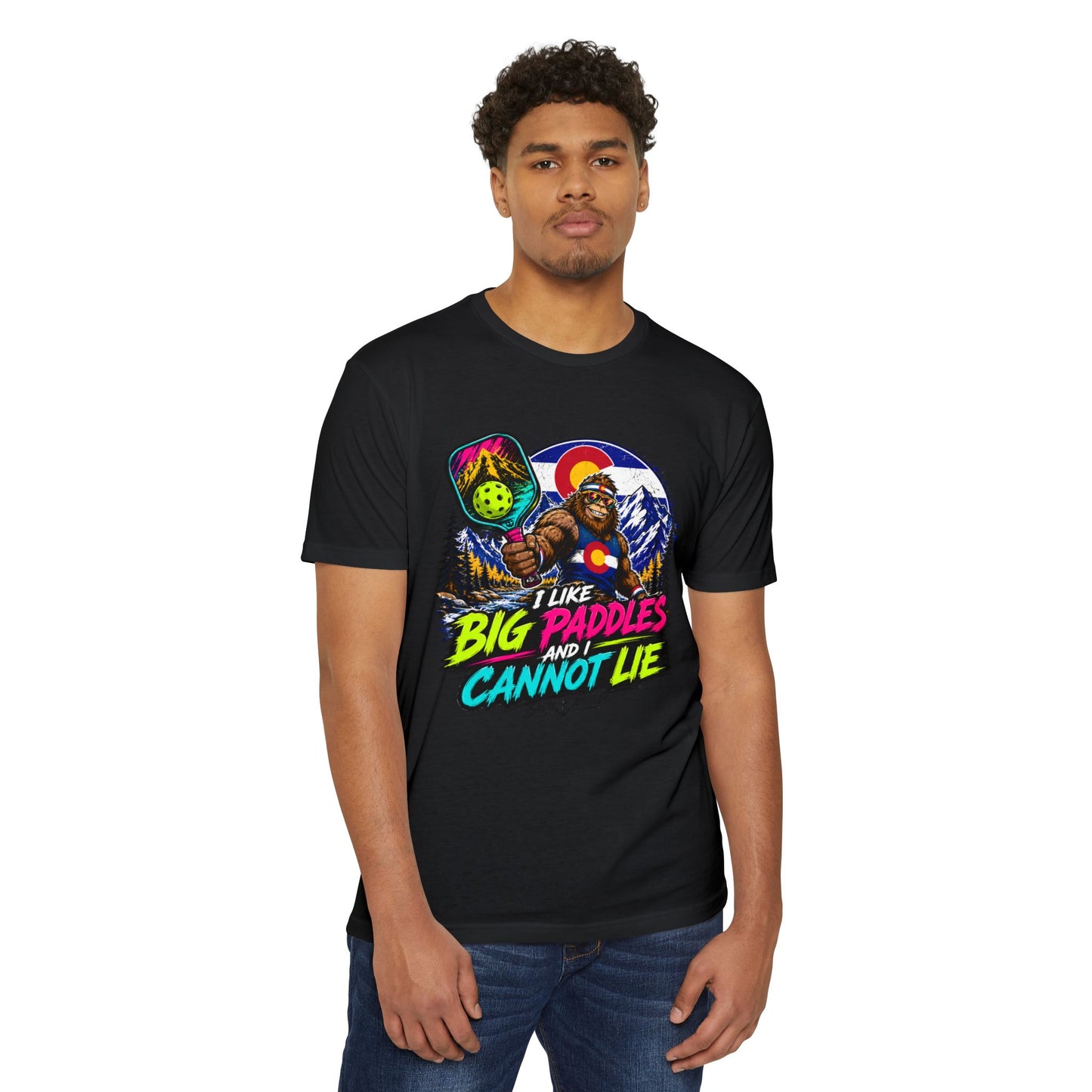 Pickleball T-Shirt — "I Like Big Paddles and I Cannot Lie" Retro Graphic