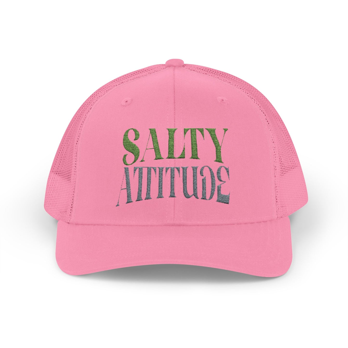 Salty Attitude Snapback Trucker Cap — Beachy, Sassy Mesh Hat for Coastal Lovers