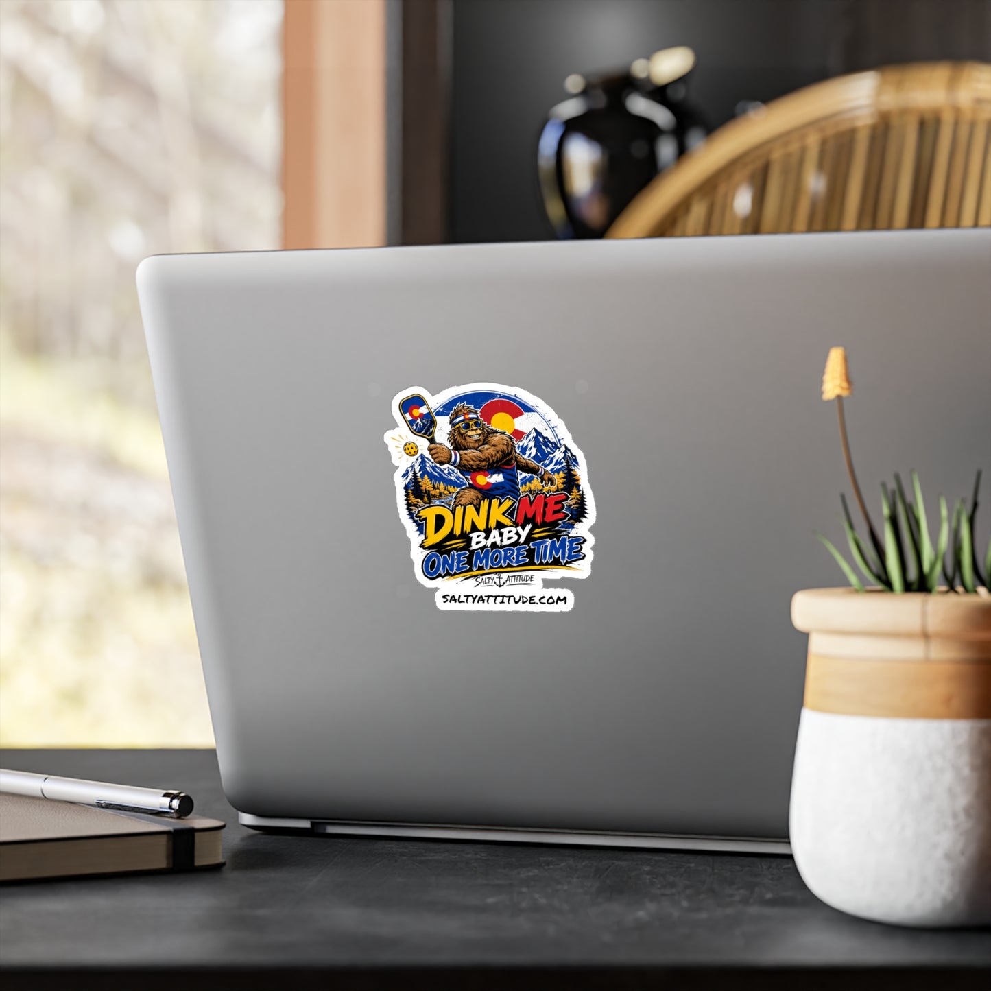 Paddle Sasquatch Sticker — "Dink Me Baby One More Time" Colorado Vinyl Decal