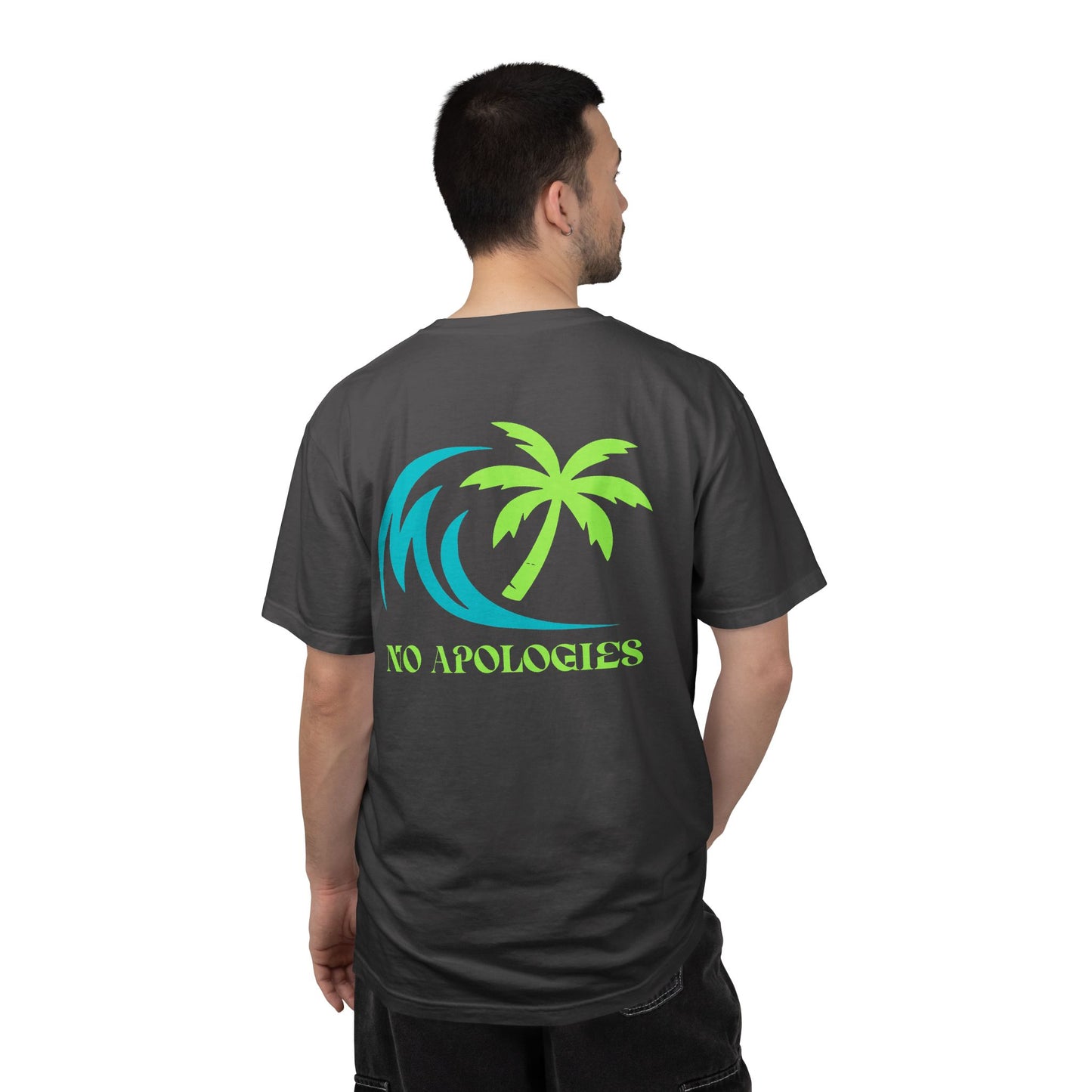 No Apologies Palm Wave T-shirt | Coastal Vibes Beach Tee