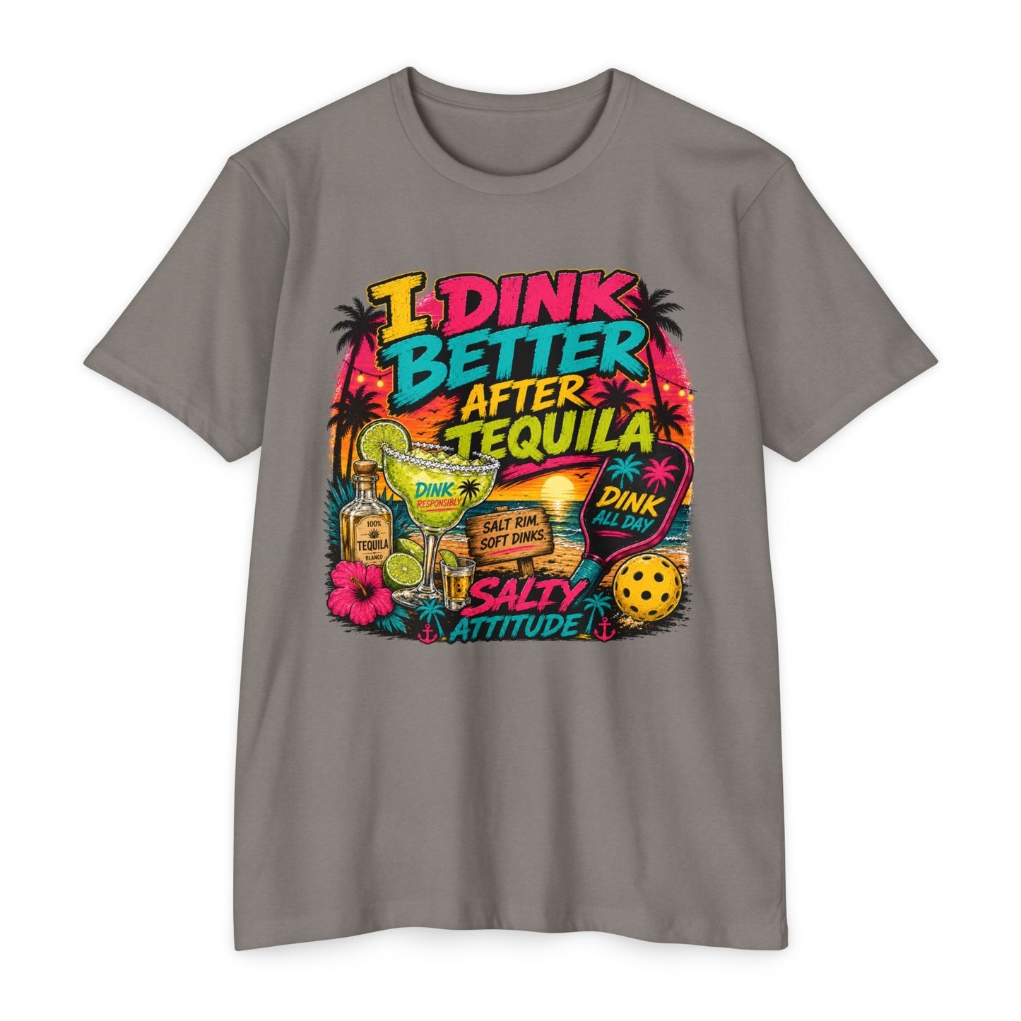 I Drink Better After Tequila T-Shirt — Salty Attitude Tropical Party Tee