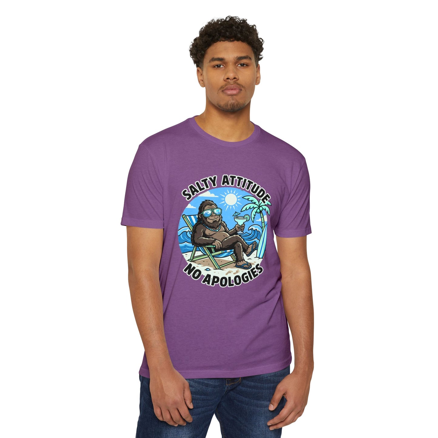 Big Foot — "Salty Attitude, No Apologies" Beach Graphic Tee