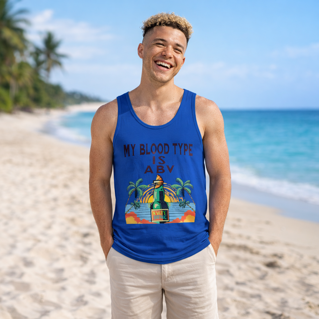My Blood Type Is ABV Tank Top — Funny Beer Beach Graphic Tank