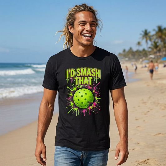 I'd Smash That Pickleball T-Shirt — Salty Attitude Graphic Tee