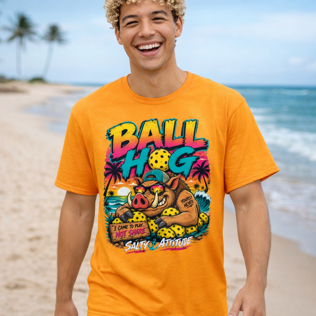 Ball Hog Beach Tee — "I Can't Be Held Responsible" Salty Attitude Graphic T-Shirt