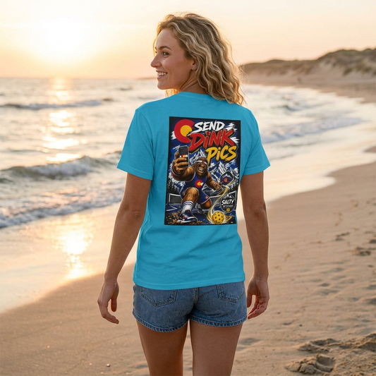 Send Dink Pics Basketball T‑Shirt — 'Salty Attitude' Retro Sports Graphic Tee