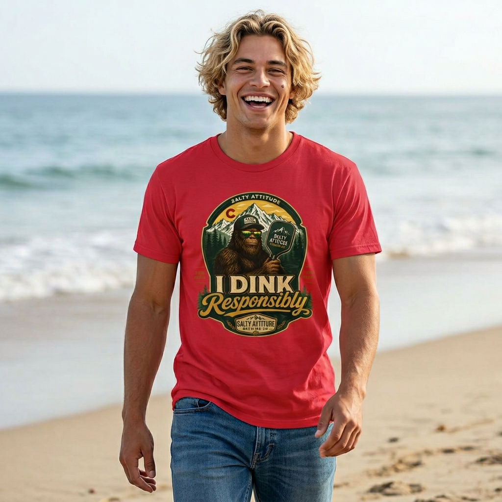 I Dink Responsibly T-Shirt — Funny Salty Attitude Pickleball Graphic Tee