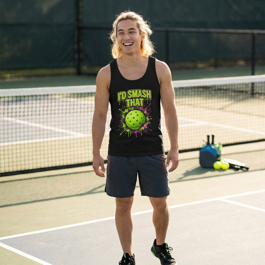 Pickleball Tank Top — "I'd Smash That" Graphic