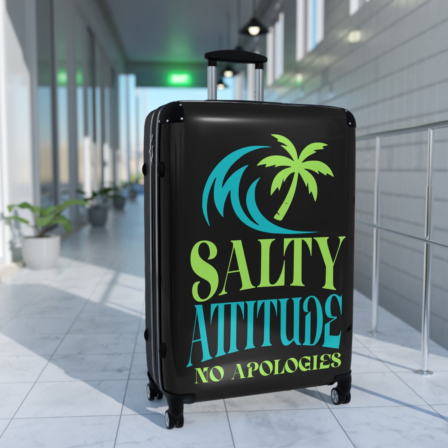 Suitcase — "Salty Attitude No Apologies" Beach Carry-On Luggage