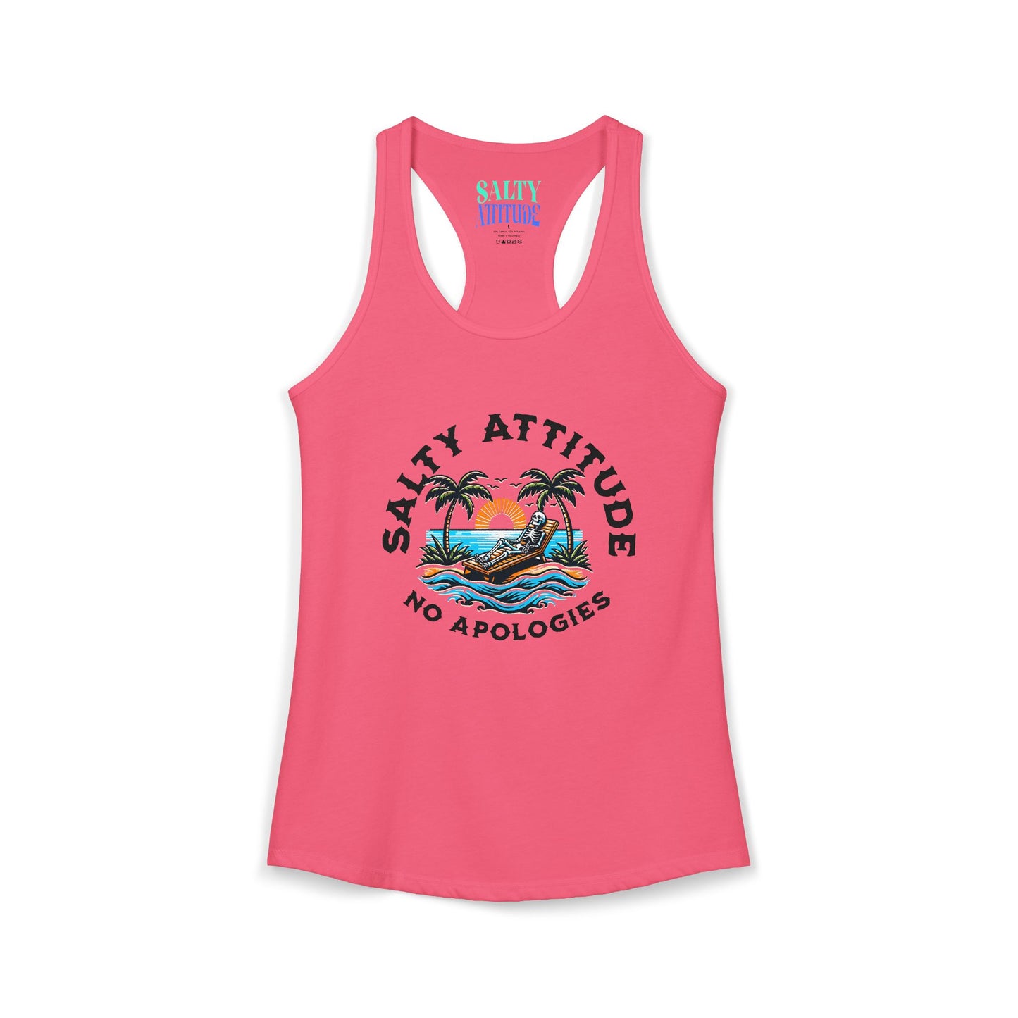 Skeleton Salty Attitude -  Women's Ideal Racerback Tank