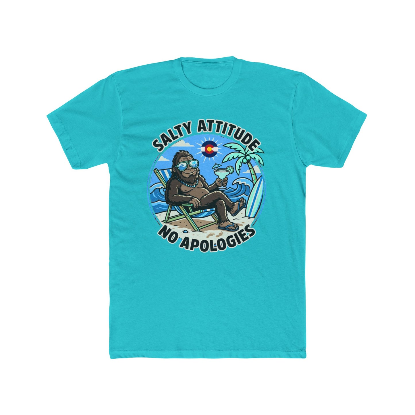 Salty Attitude T-Shirt — 'Salty Attitude No Apologies' Beach Vibes Tee