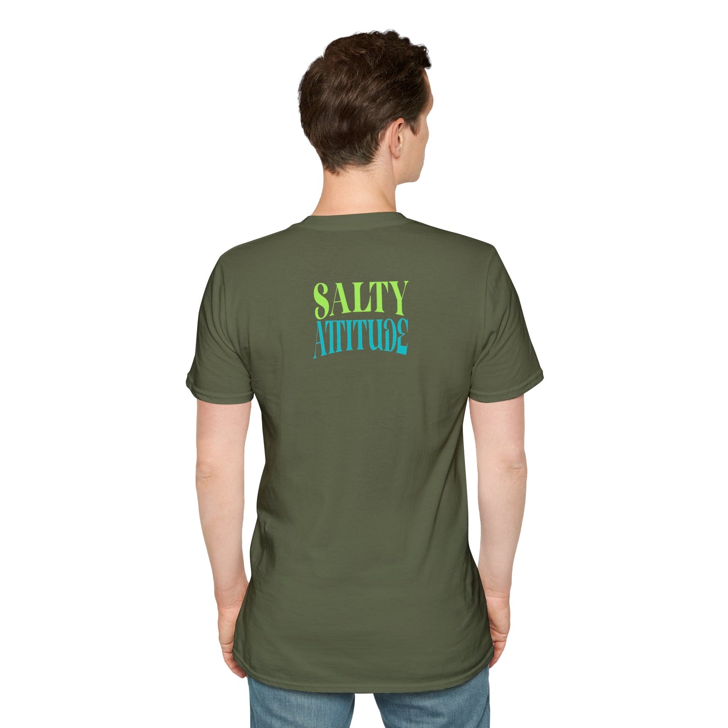 Salty Attitude Beach T-Shirt — Coastal Vacation Shirt with Sunglasses & Palm Icons