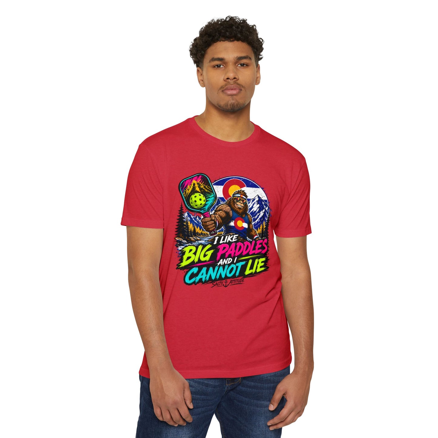 Pickleball T-Shirt — "I Like Big Paddles and I Cannot Lie" Retro Graphic