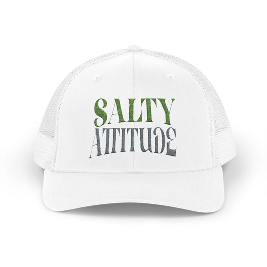 Salty Attitude Snapback Trucker Cap — Beachy, Sassy Mesh Hat for Coastal Lovers
