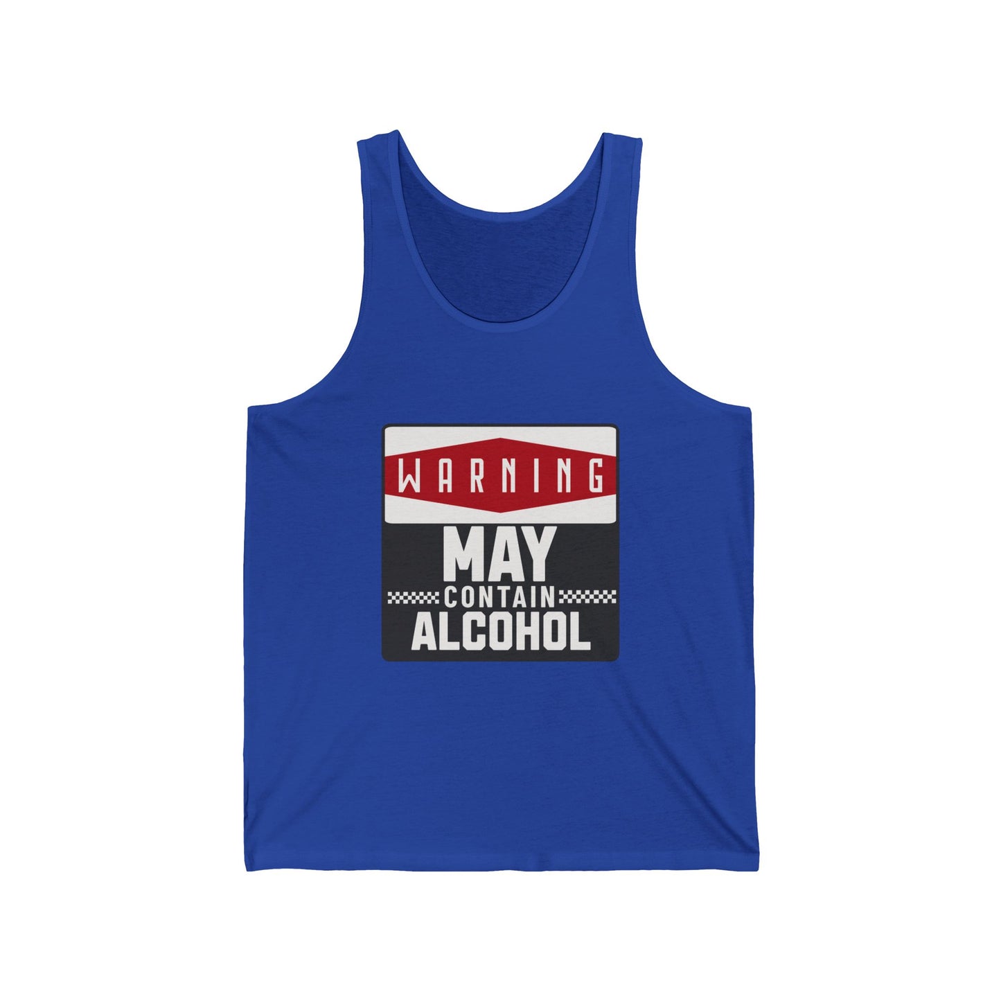 Warning: May Contain Alcohol Tank Top — Funny Bar Party Summer Beach Vest