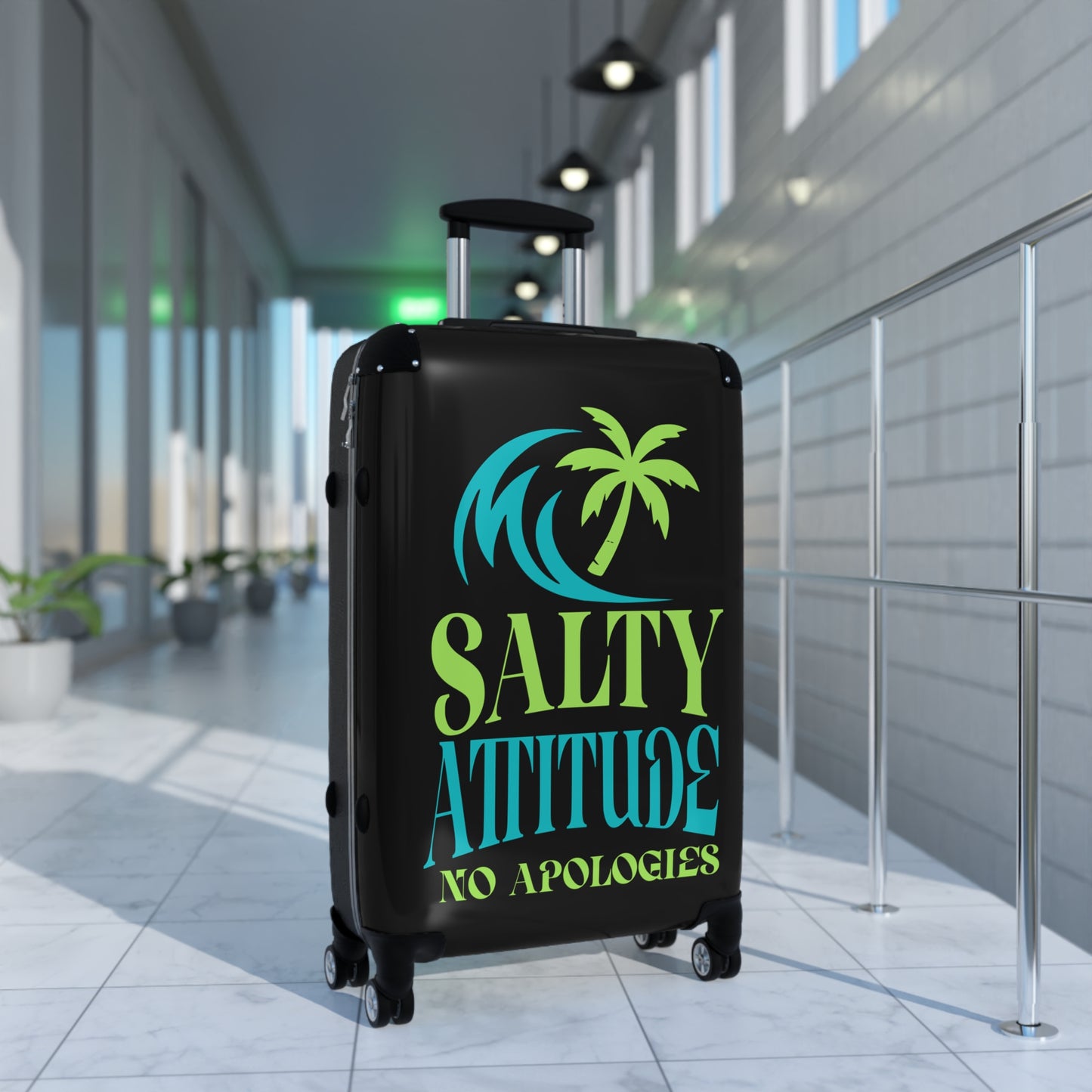 Suitcase — "Salty Attitude No Apologies" Beach Carry-On Luggage