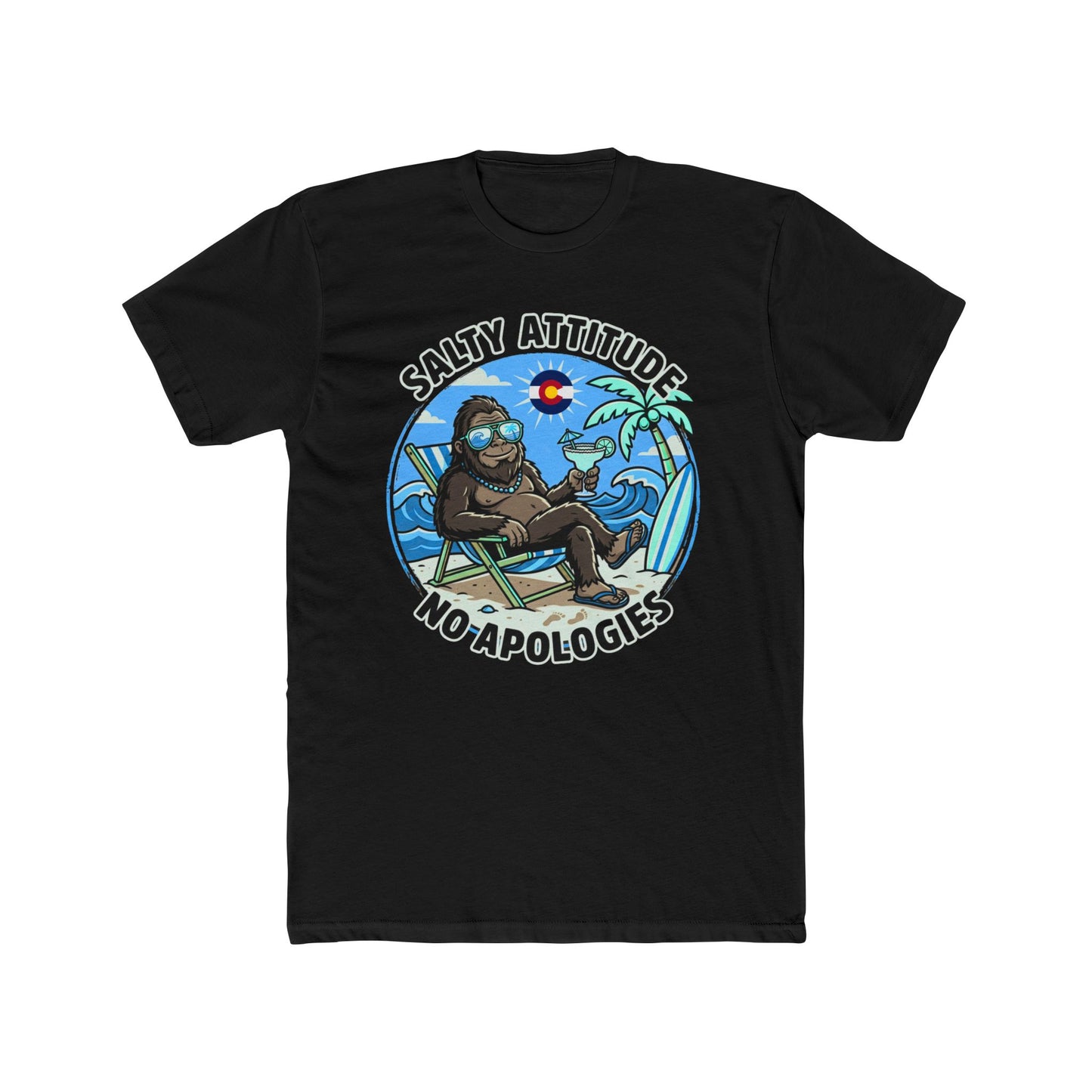 Salty Attitude T-Shirt — 'Salty Attitude No Apologies' Beach Vibes Tee